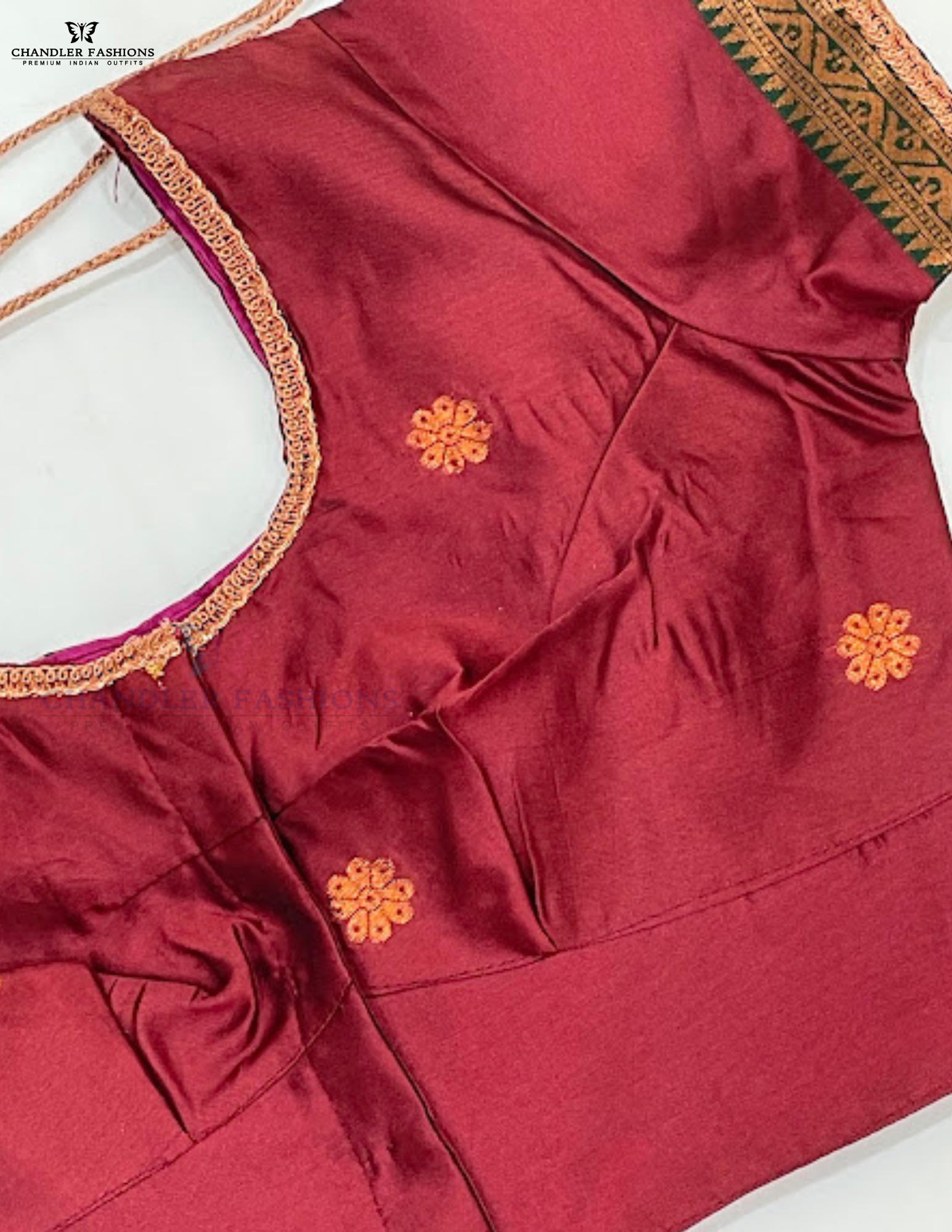 Dark Maroon Colored Art Silk Half Saree Sets In Yuma