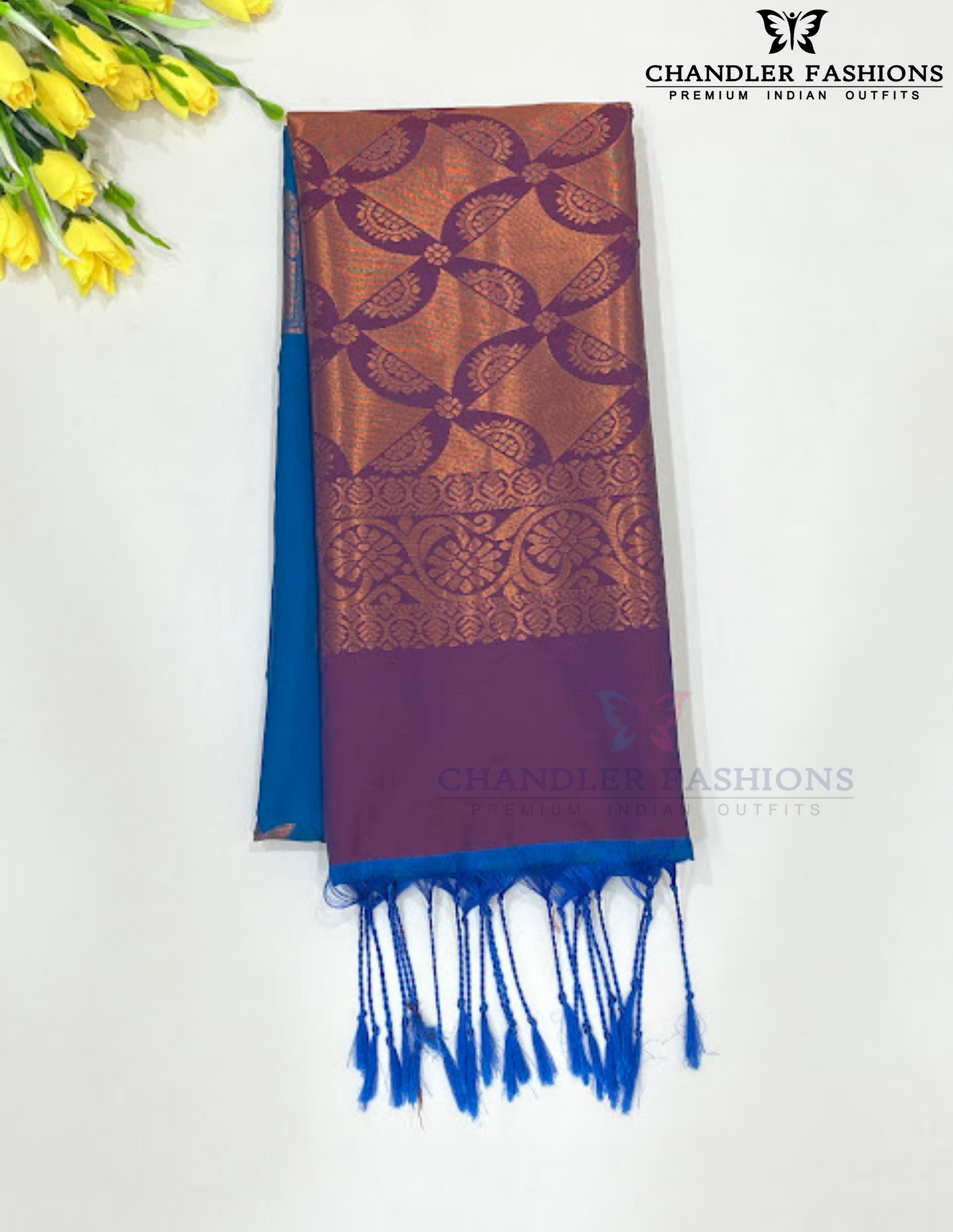 Alluring Blue Color Soft Silk Saree With Contrast Rich Pallu For Women