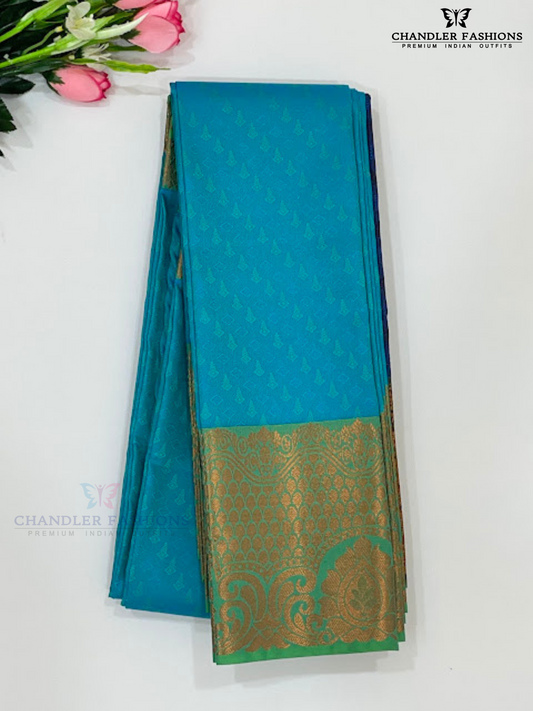 Attractive Blue Color Art Silk Saree With Designer Zari Work For Women