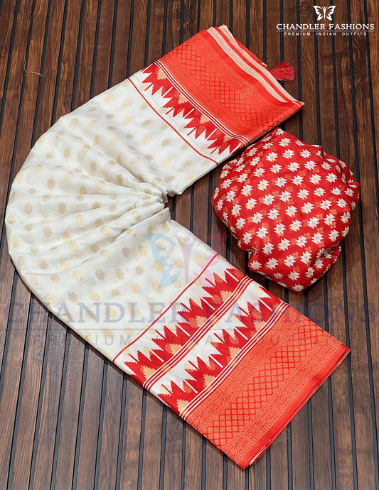 Attractive Off White Color Creep Georgette With Digital Printing Work Saree For Women