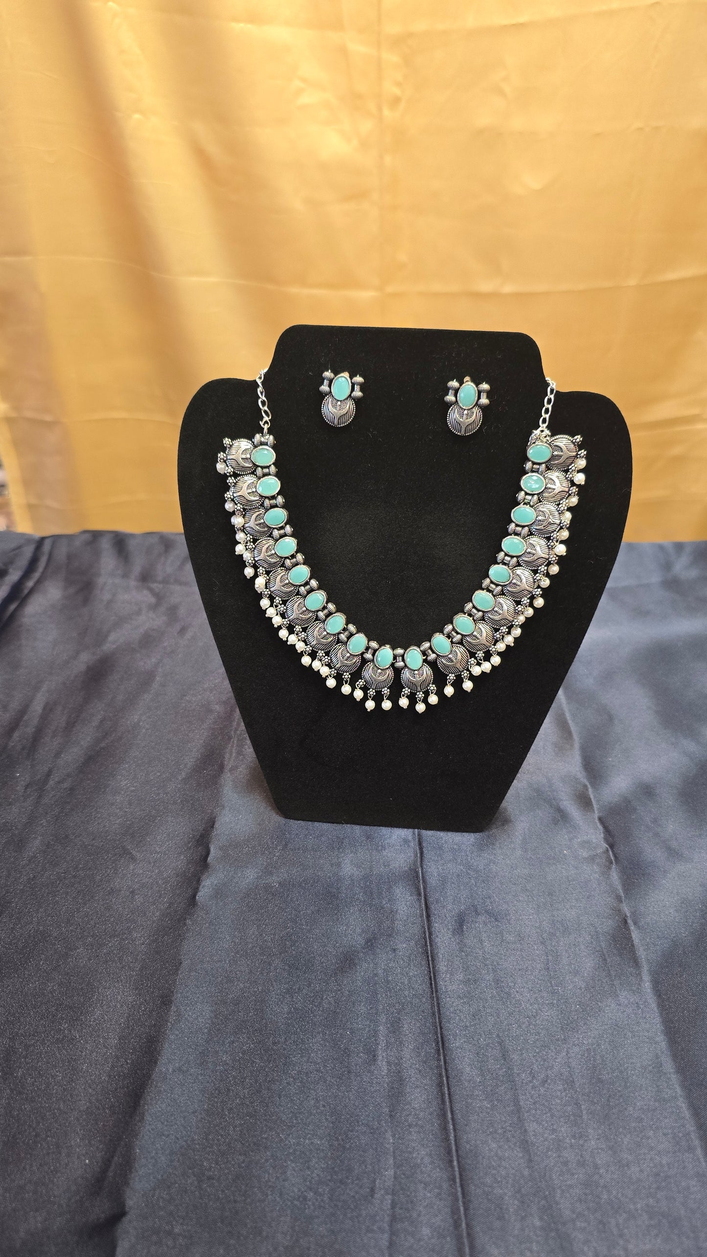 Green Color Pearl Jewelry Sets In USA