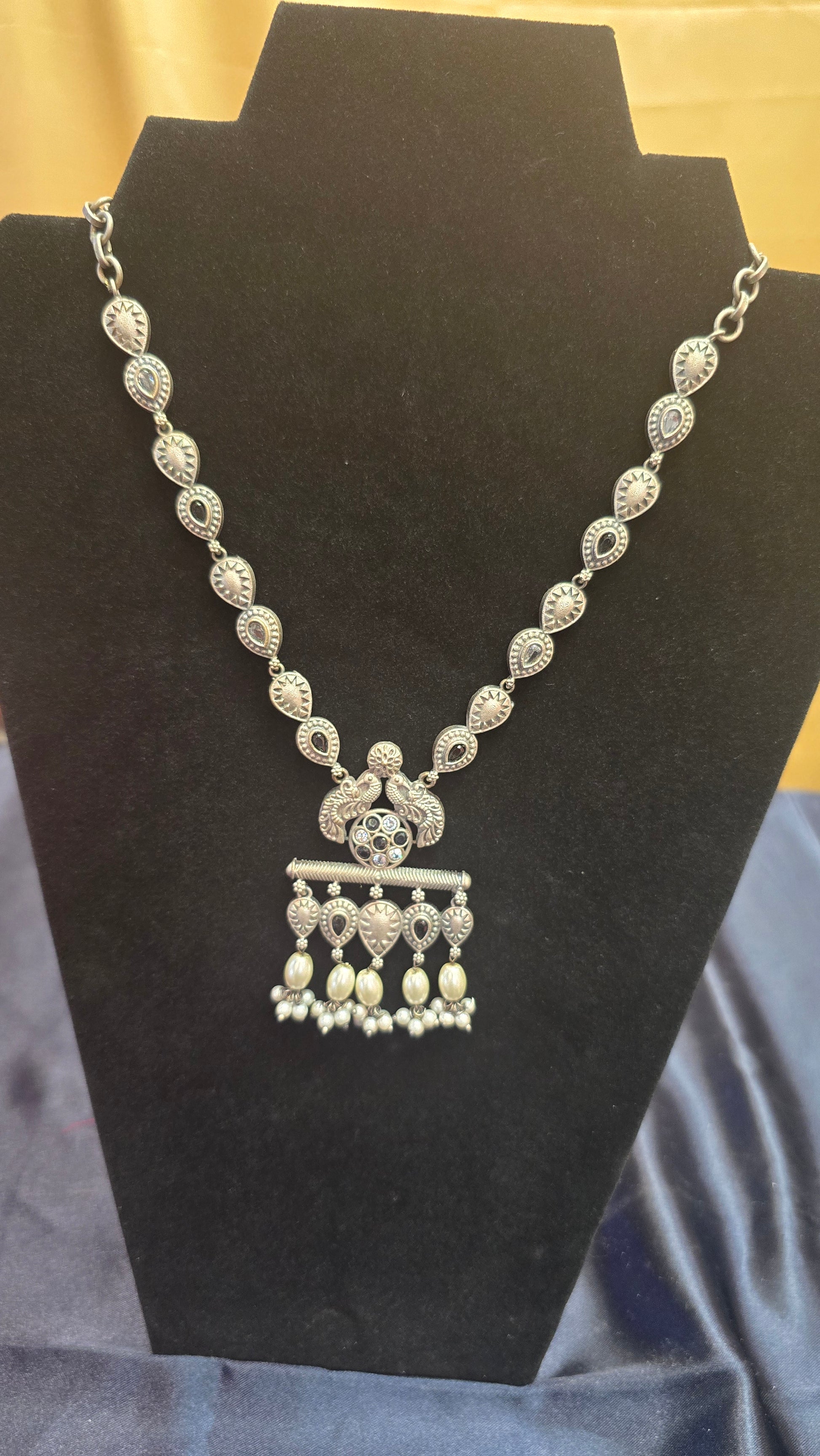 Wonderful Gray Color Oxidized Jewelry Set For Women