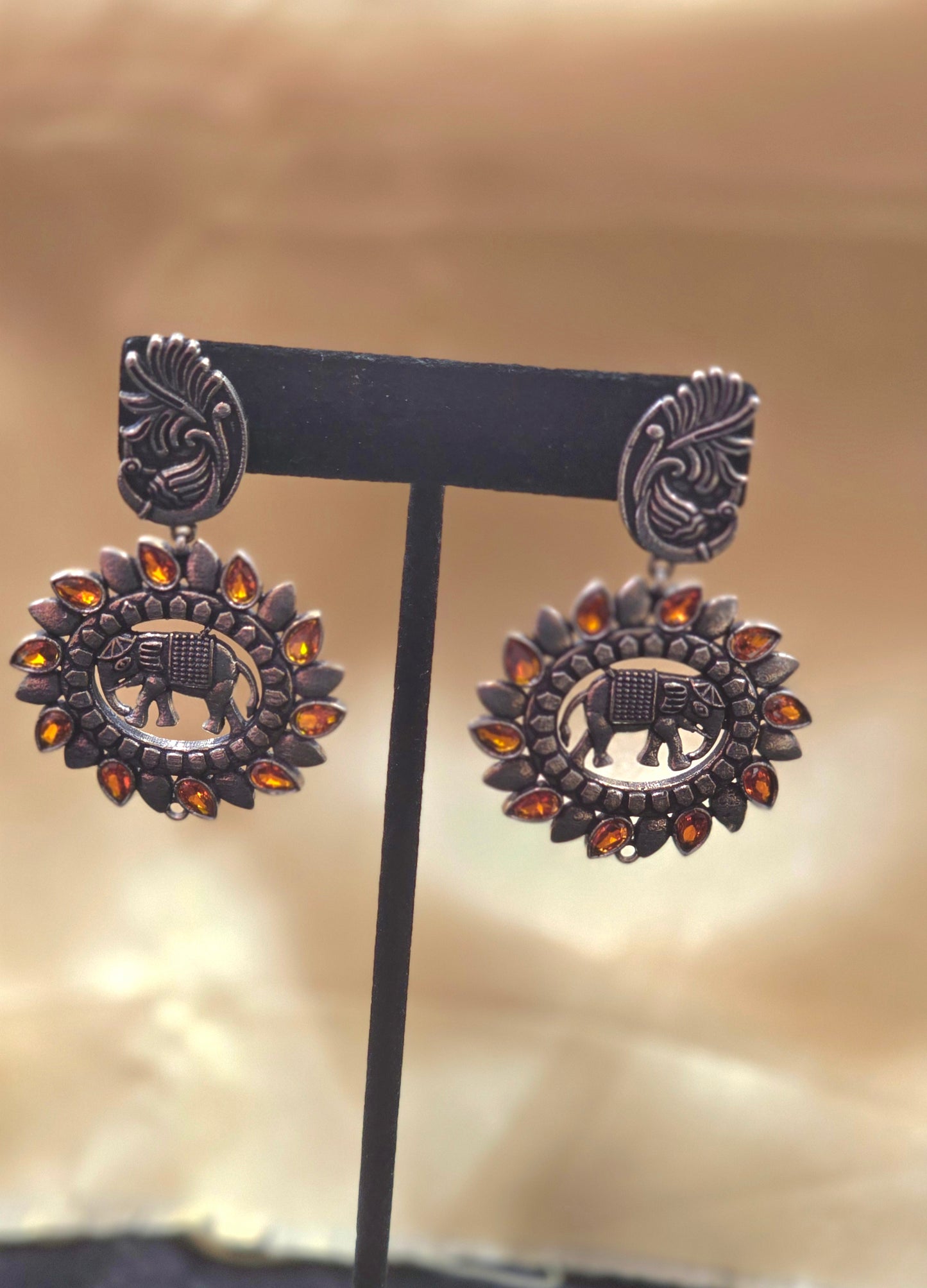 Gorgeous Brown Color Elephant Design Earrings For Women