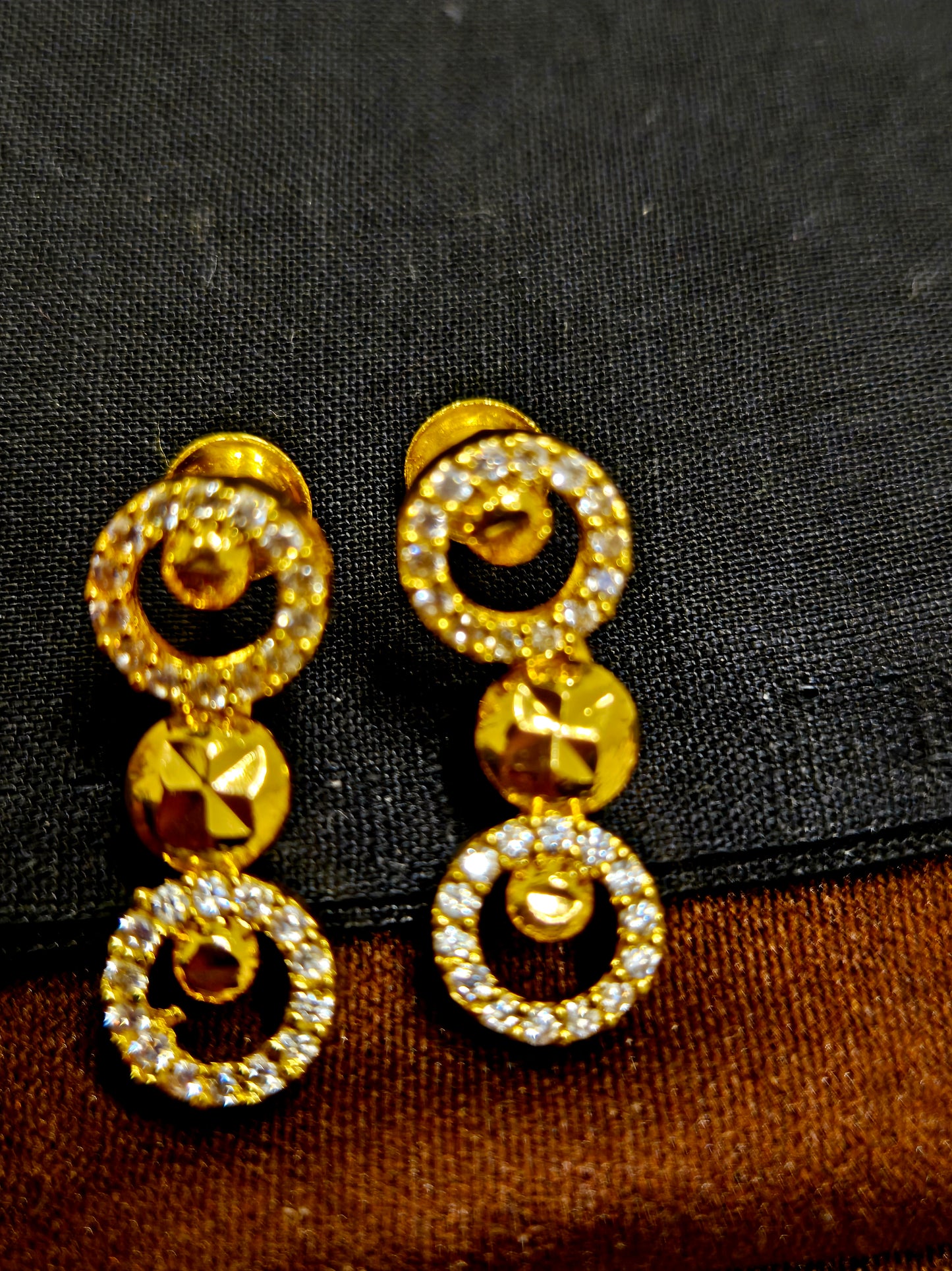 Gold Plated White Stone Jewelry Set Near Me