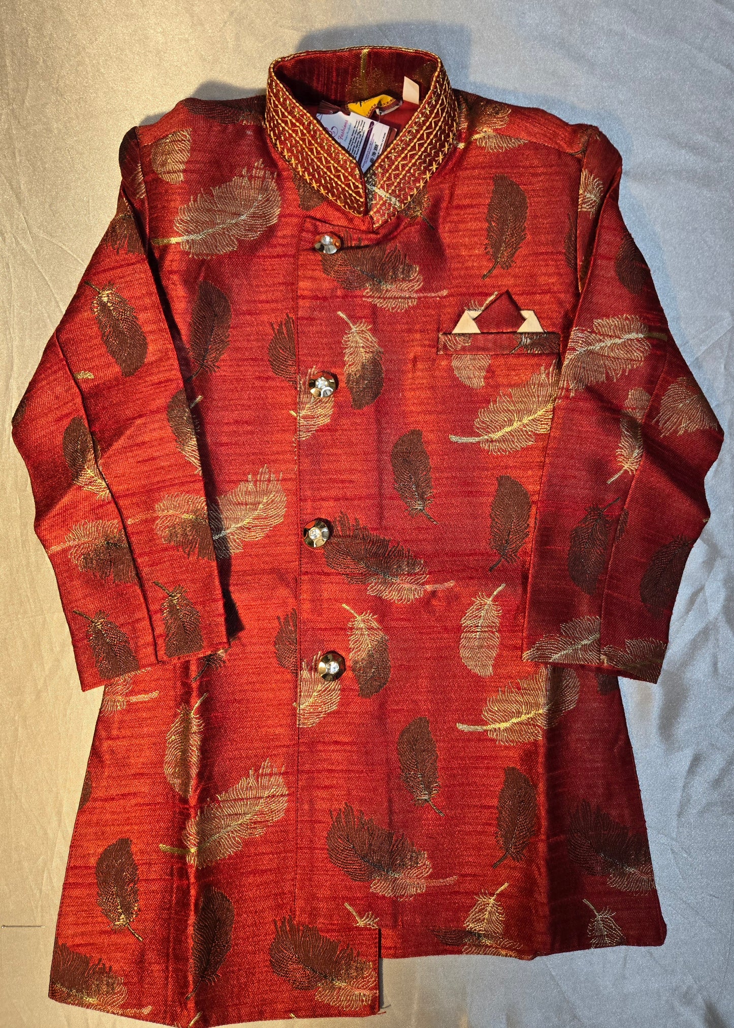 Elegant Red Color Designer Silk Kurta With Pajama Set