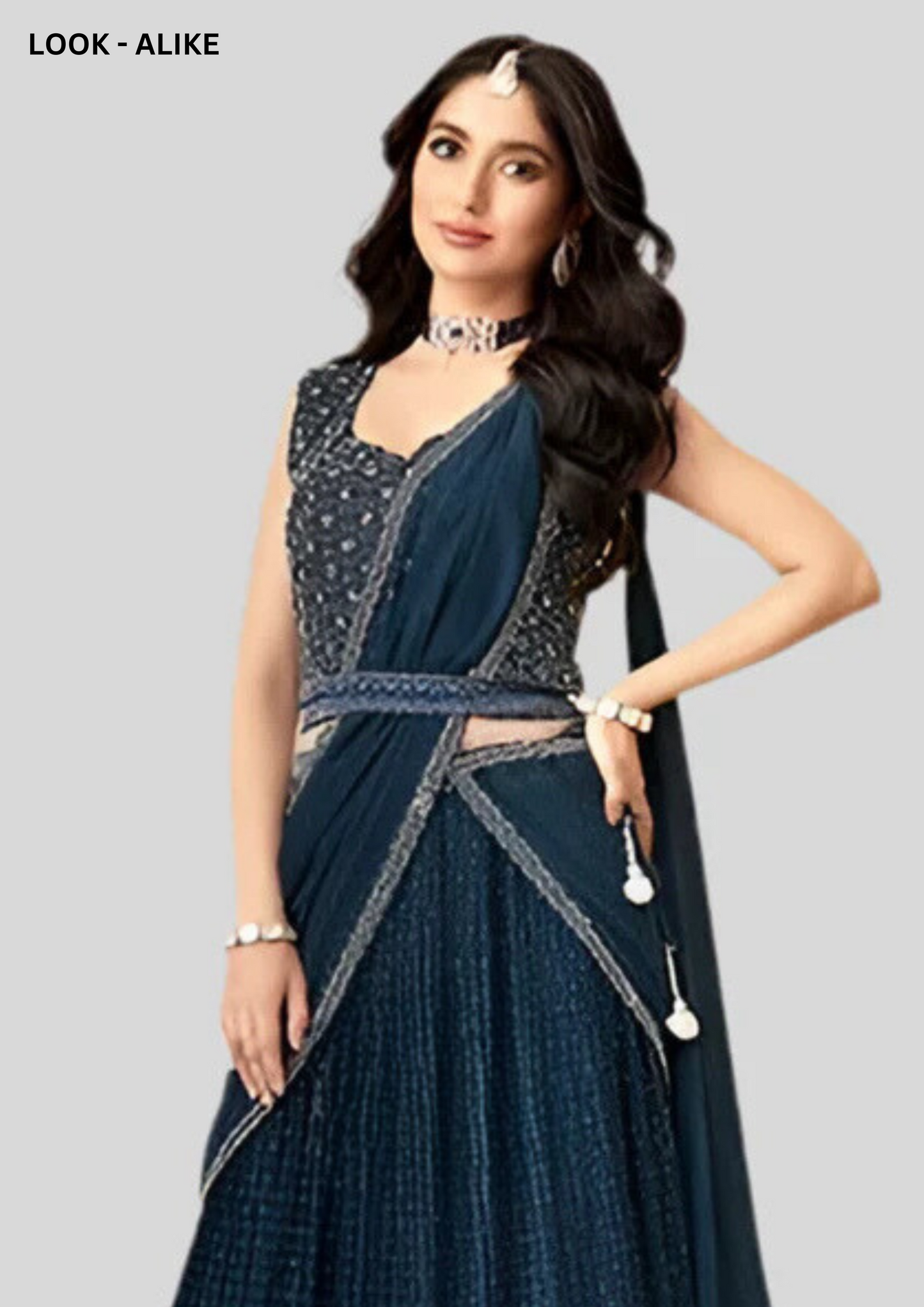 Attractive Dark Blue Color Heavy Embroidered Lehenga Choli With Dupatta Set For Women Near Me