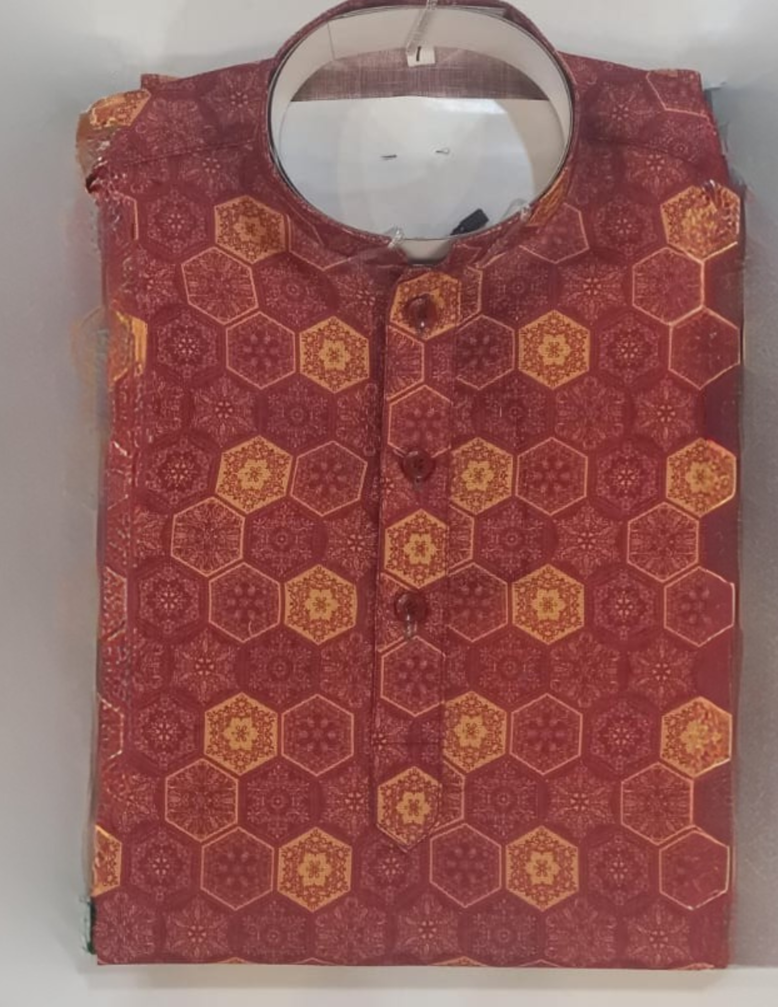 Charming Red Color Cotton With Printed Work Kurta Suits For Boys