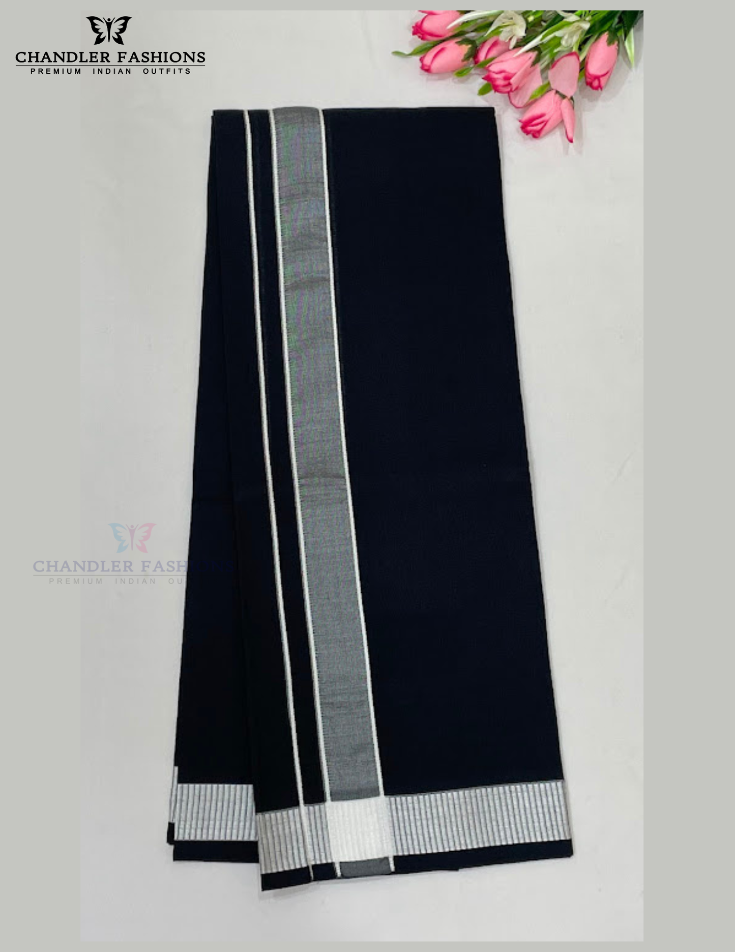 Black Color Cotton Dhoti For Men Near Me