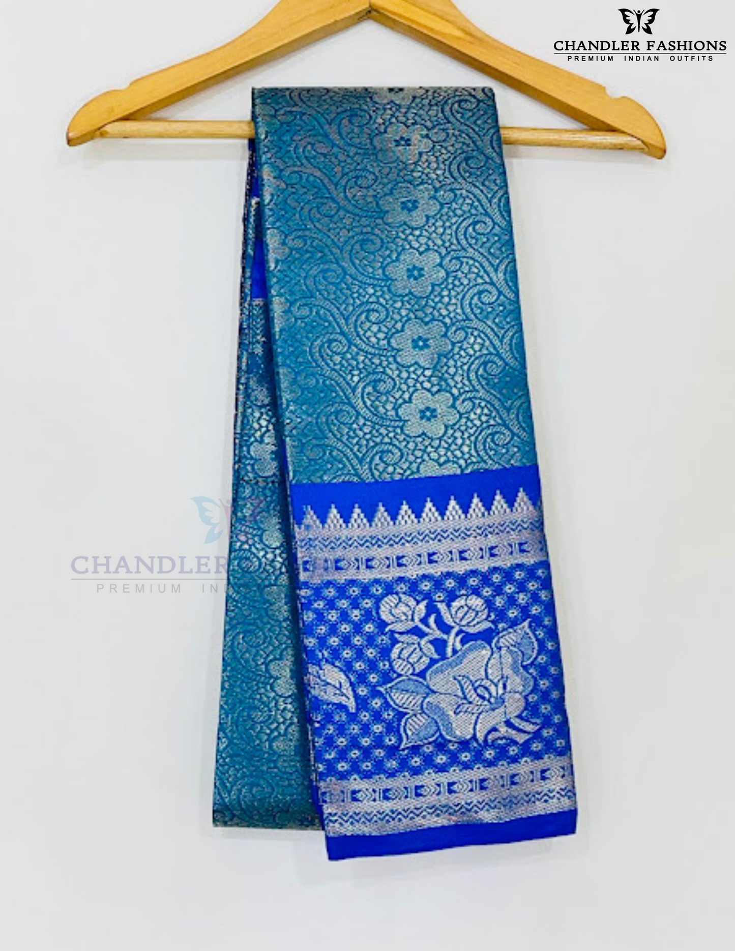 Blue Art Silk Saree Zari Work For Women In USA