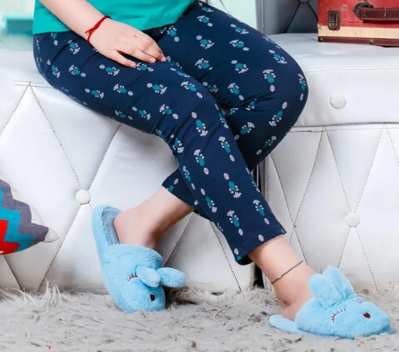 Kids Teal Blue And Dark Blue Printed Cotton Night Wear Near Me