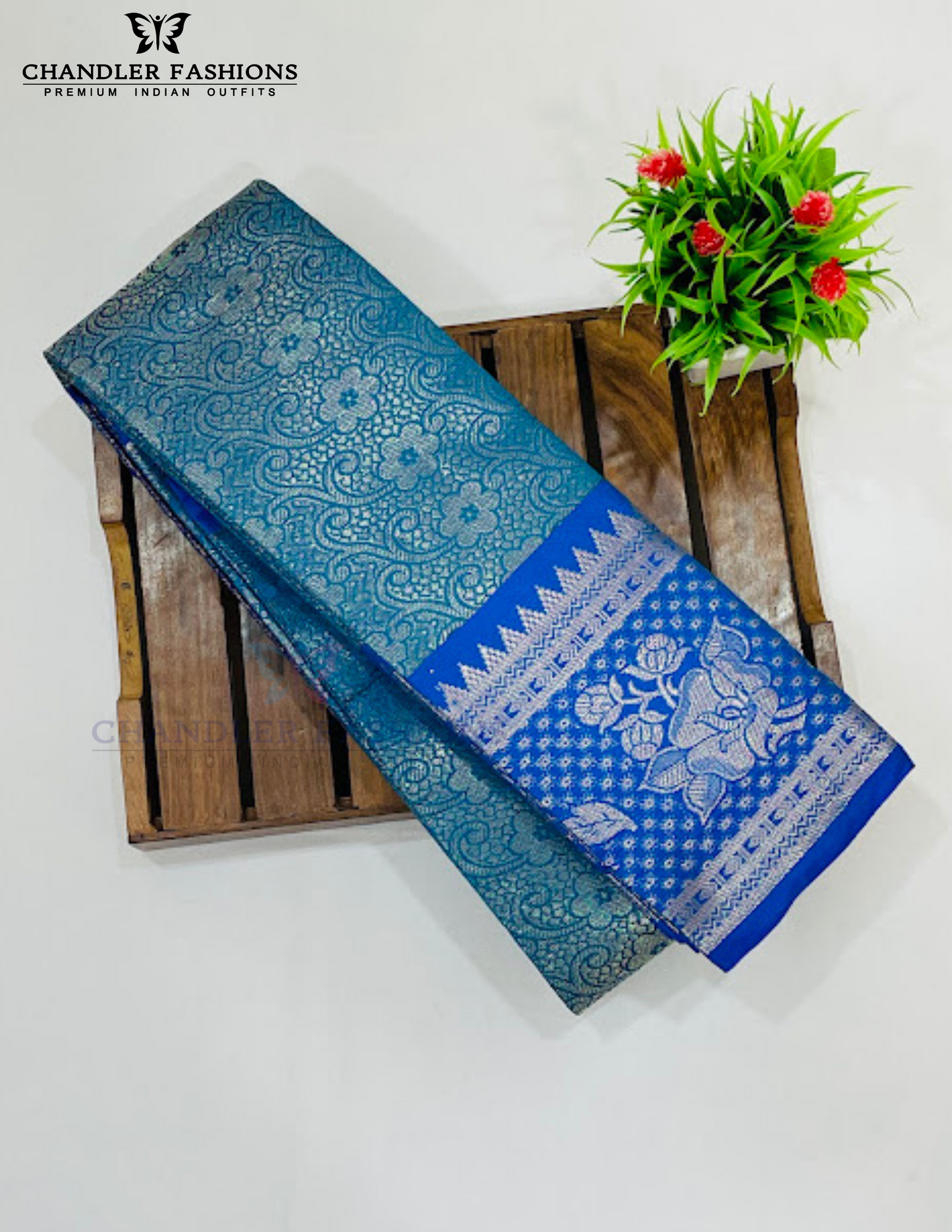 Charming Blue With Designer Zari Women In Near Me