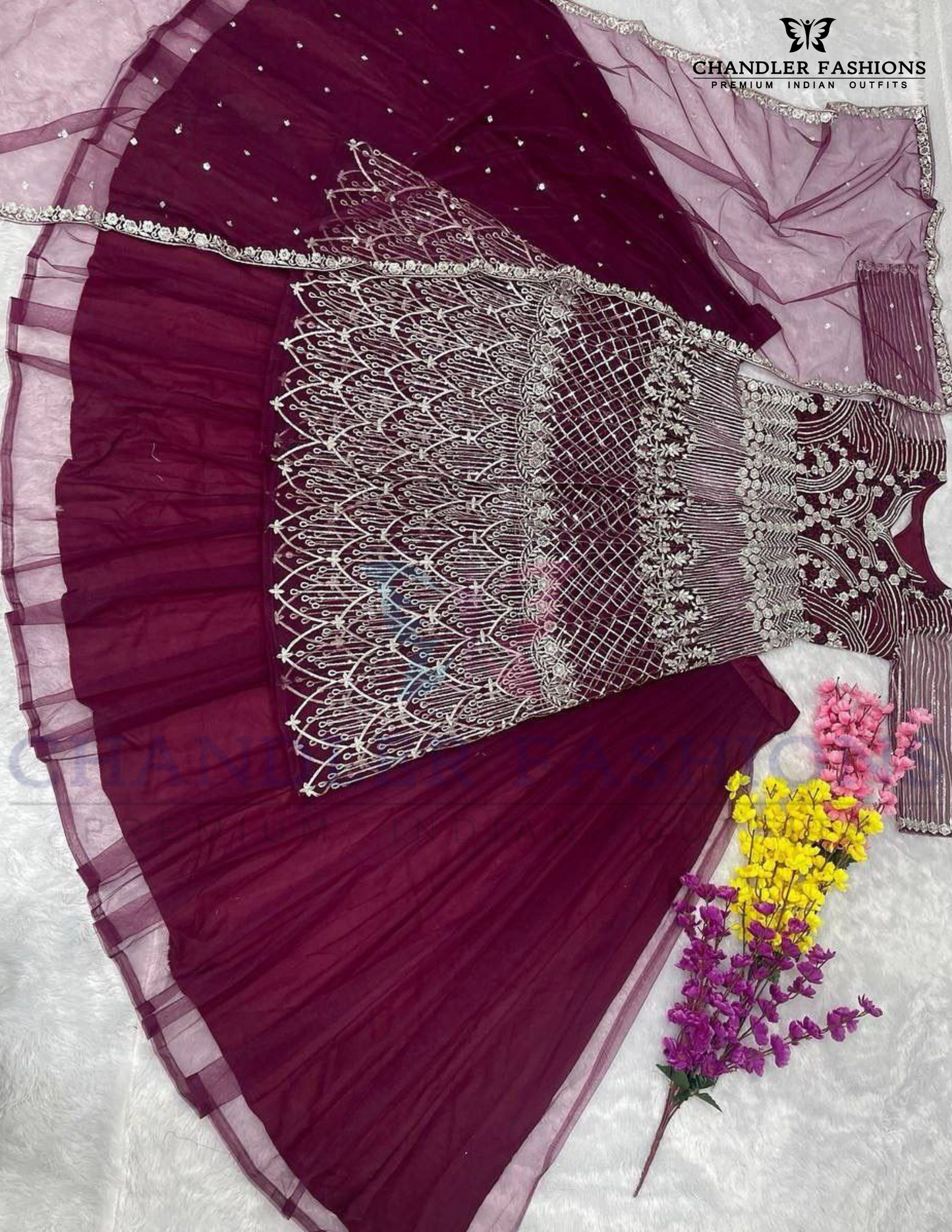 Wine Color Heavy Soft Net Lehenga Choli In Eastvalley