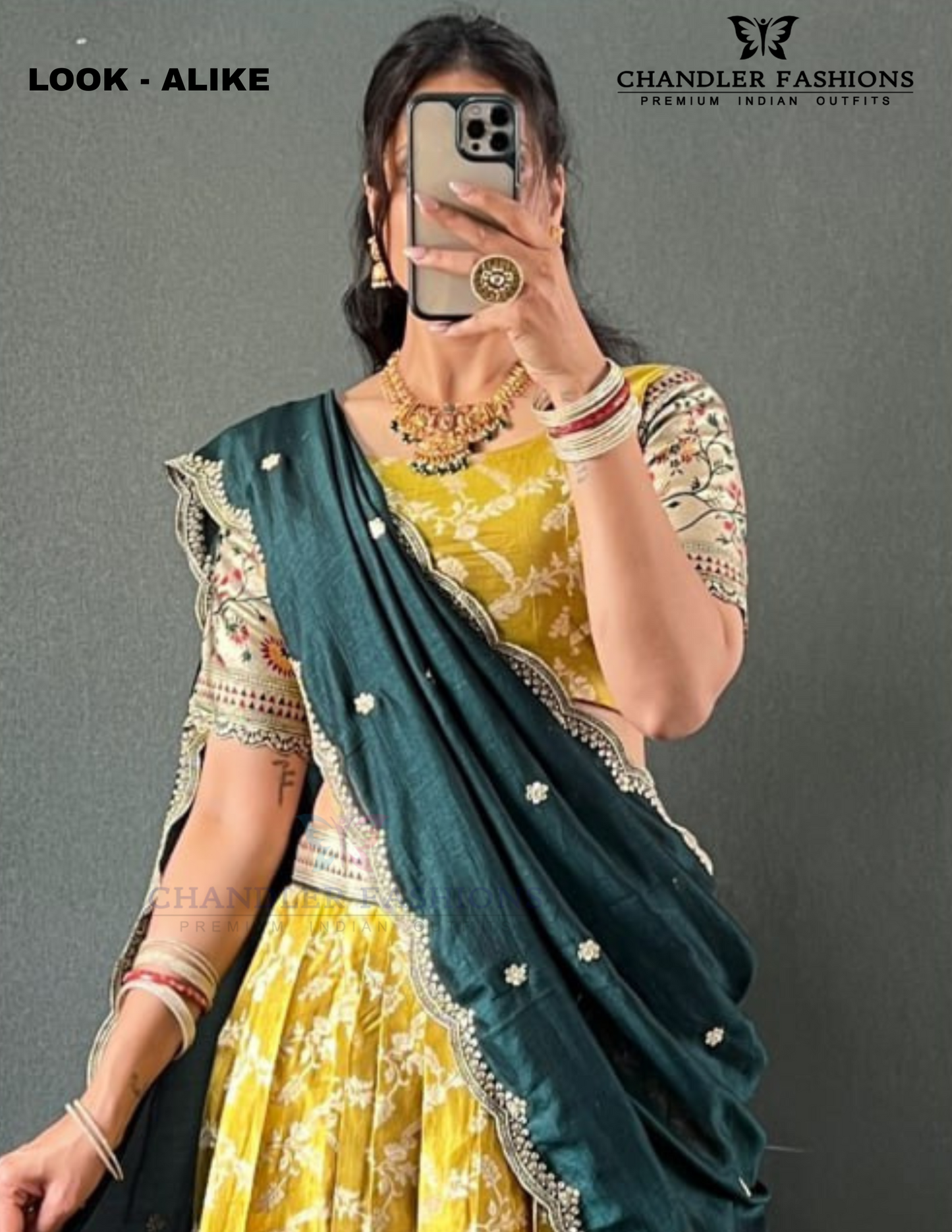 Elegant Mustard Yellow And Green Color Tissue Cotton Silk With Zari Work Lehenga Choli With Dupatta Near Me