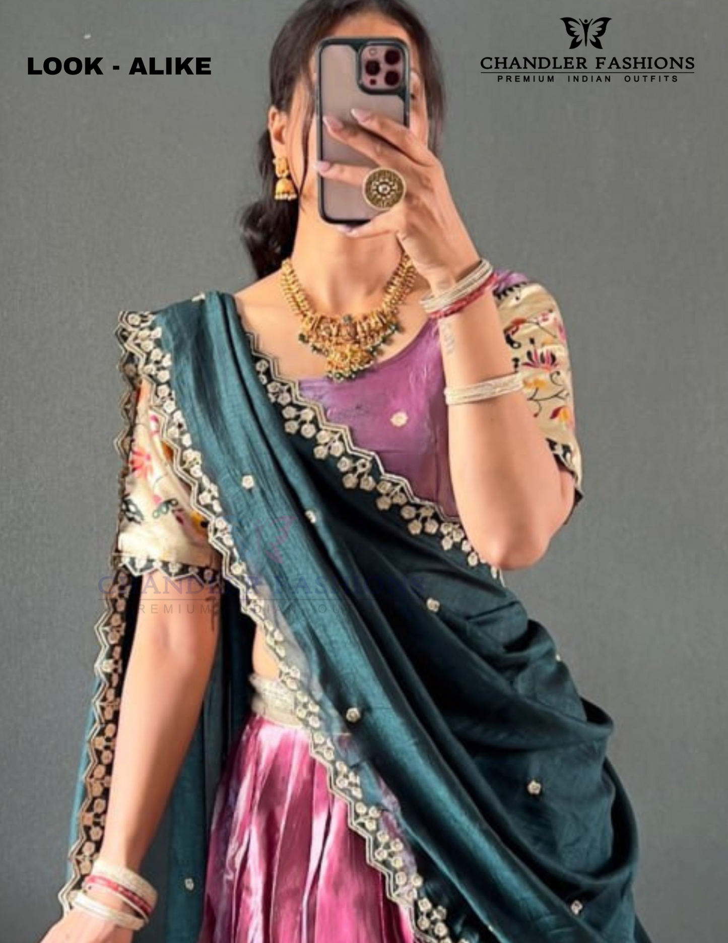 Purple And Green Color Tissue Cotton Silk With Zari Work Lehenga Choli With Dupatta Near Me