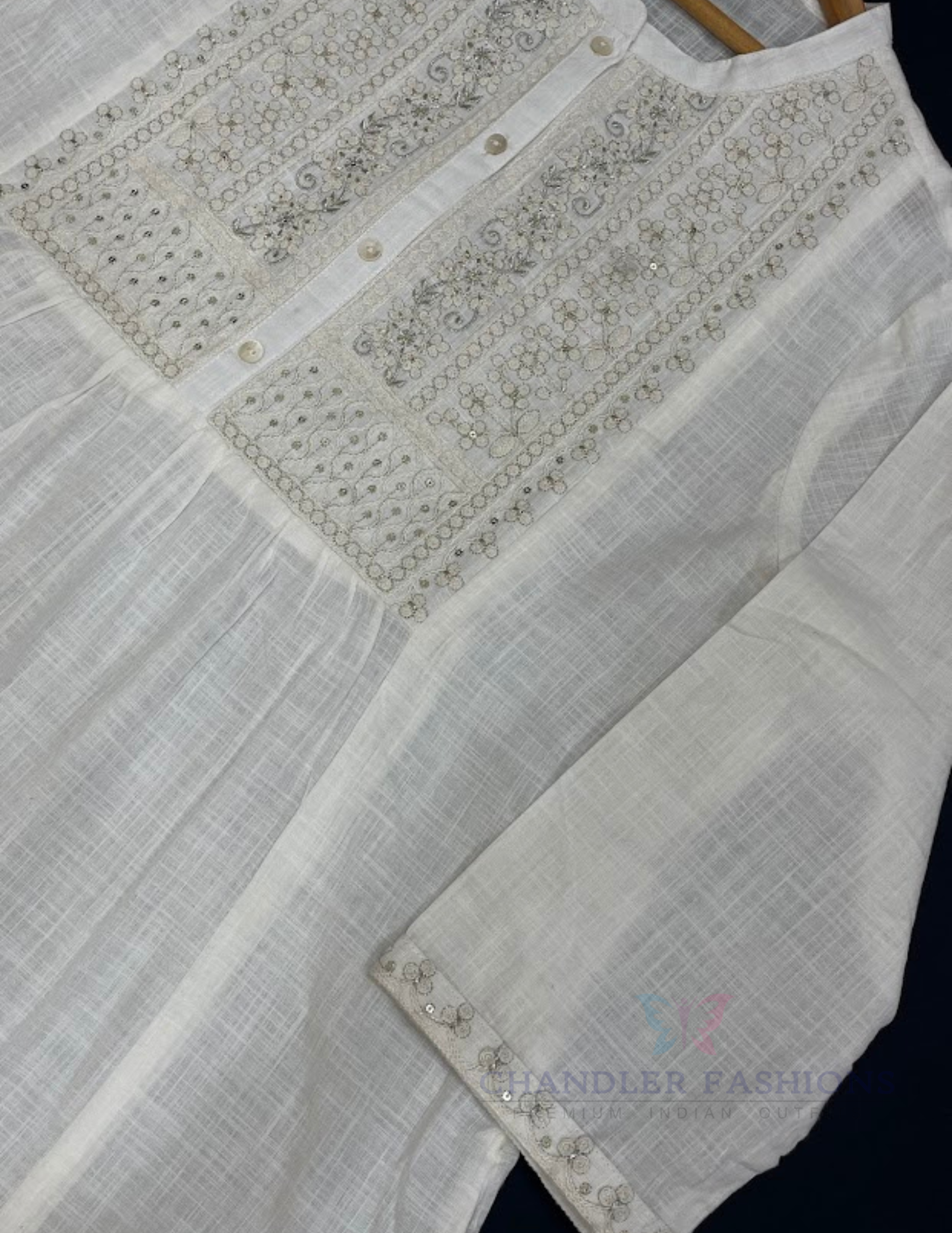 Off White Color Cotton Kurti And Palozzo Suits In Suncity