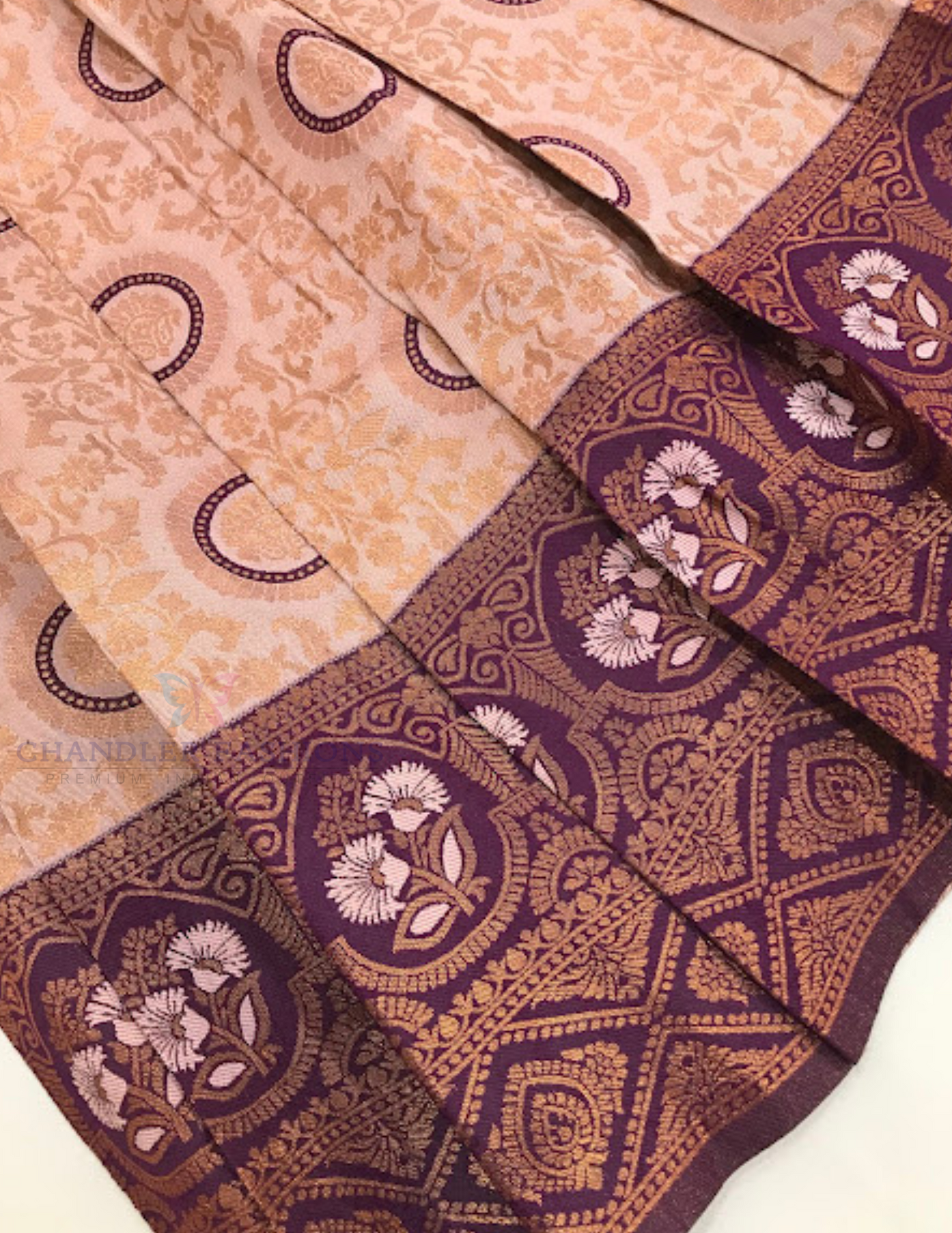 Purple And Beige Color Art Silk Langa Sets In Mesa