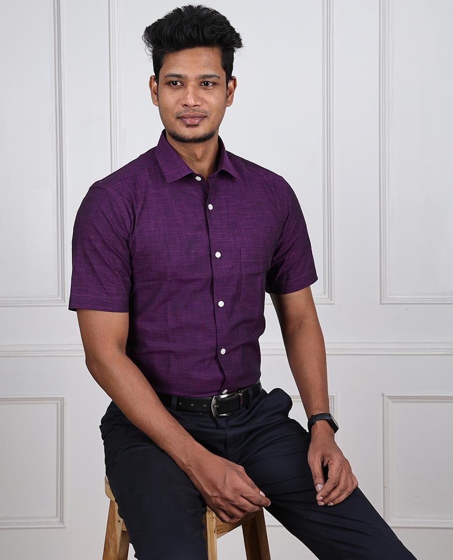 Formal Half Sleeves Cotton Shirt In SunCity