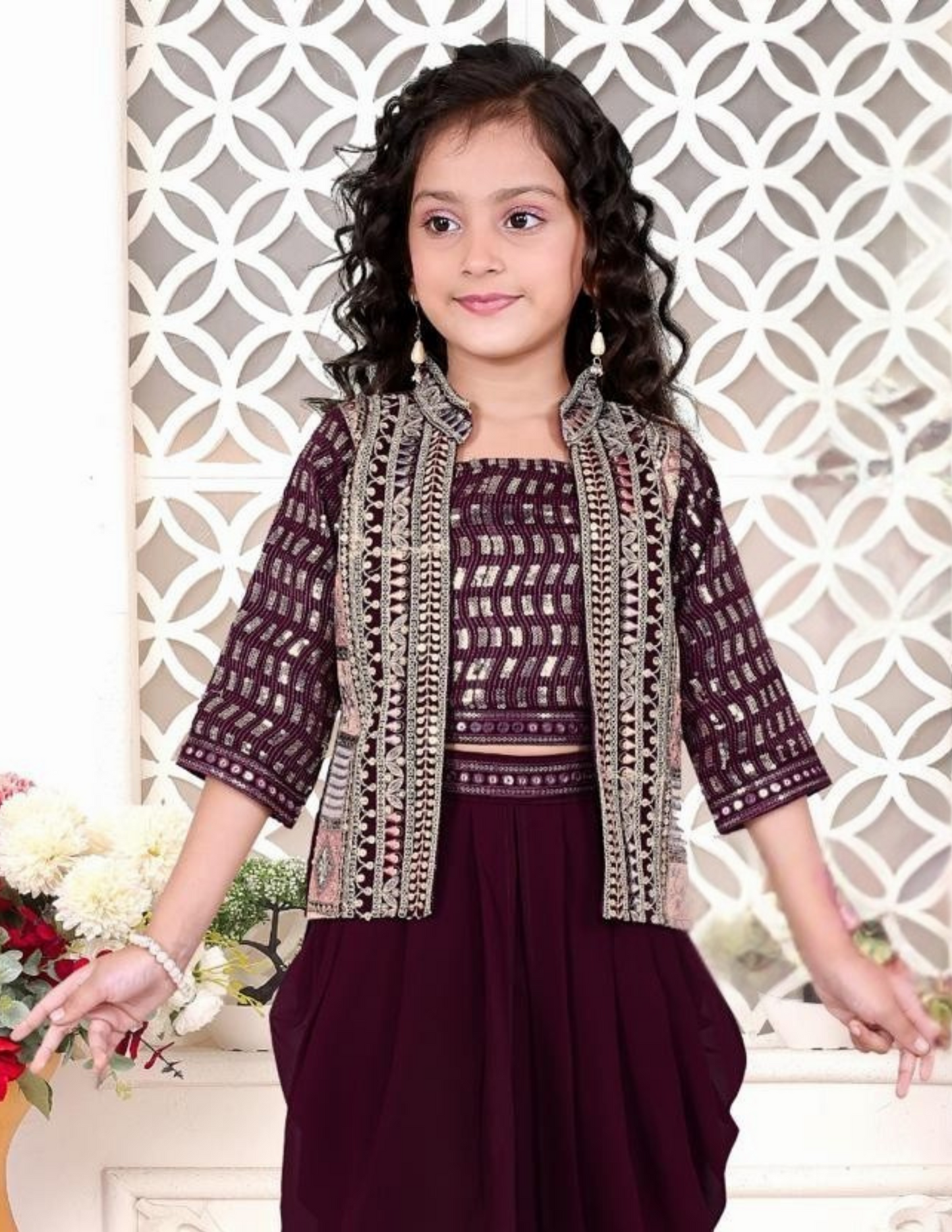 Viscose Silk Embroidered Dhoti Model Kurti Suits Near Me