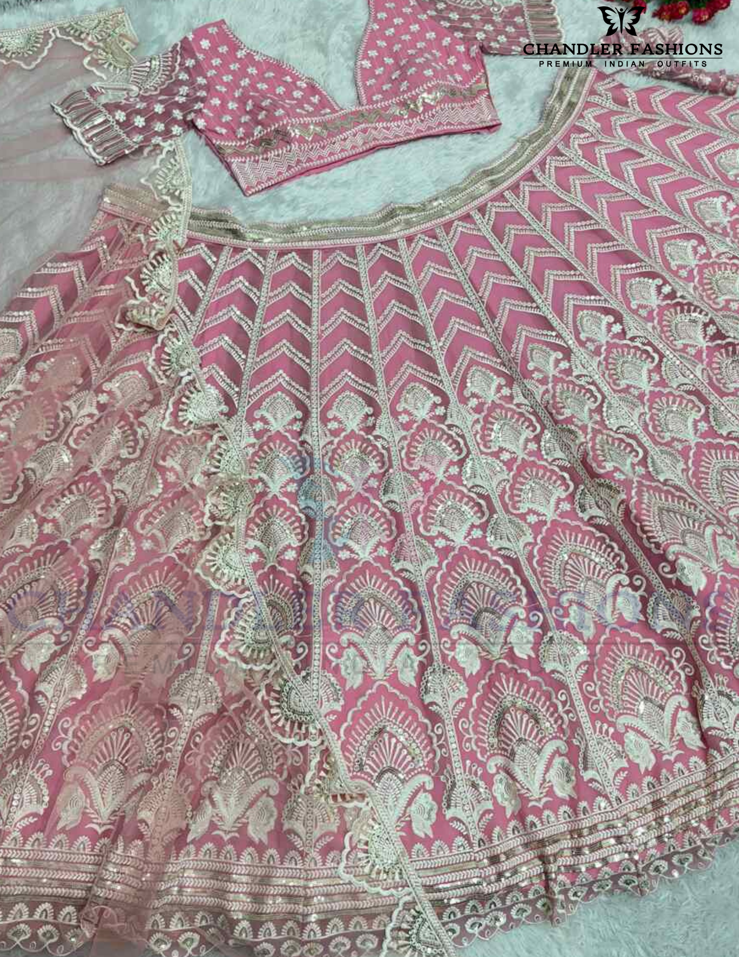 Light Pink Color Heavy Soft Net With Embroidery Lehenga Choli For Women Near Me