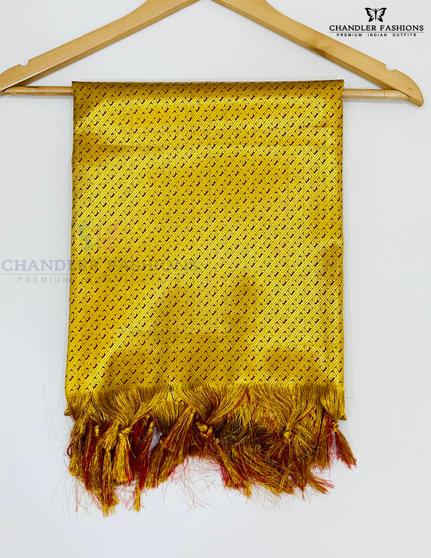 Beautiful Maroon Color Silk Shawl With Golden Zari Work (Ponnadai) Near Me