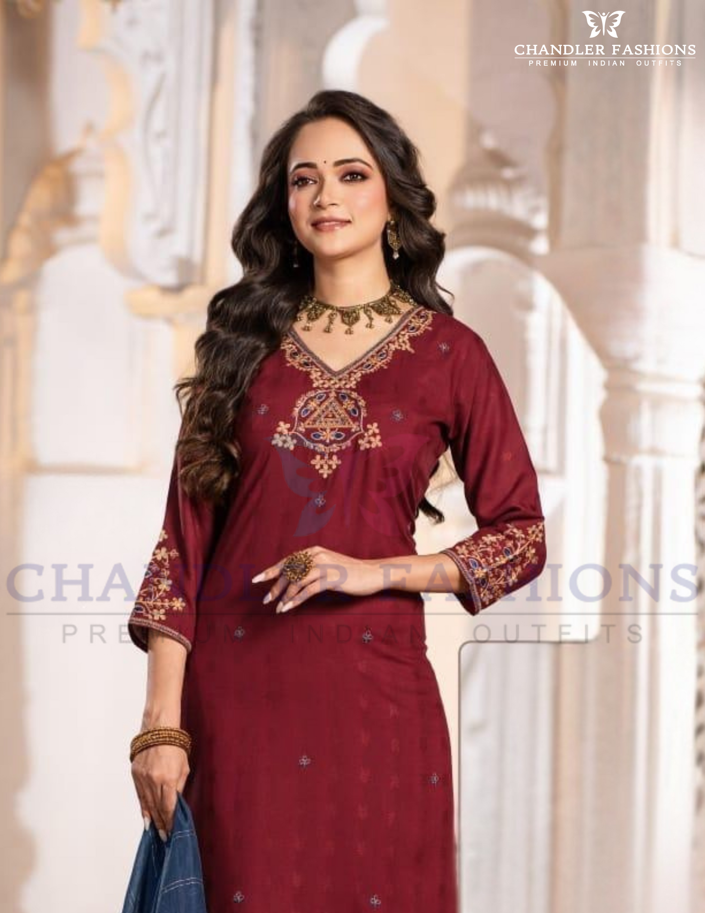 Embroidery Work Salwar Suits With Dupatta Near Me