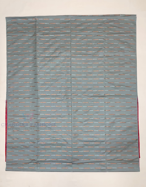 Gray Color Soft Silk Saree With Contrast Rich Pallu In Suncity