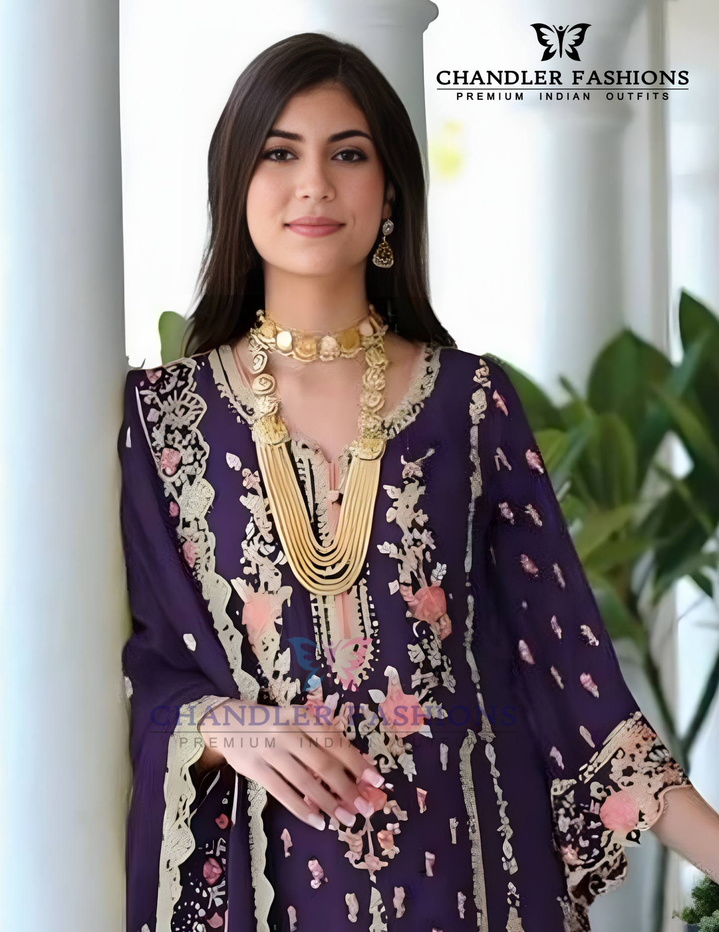 Purple Color Soft Organza With Embroidery Work Salwar Suits And Dupatta Near Me