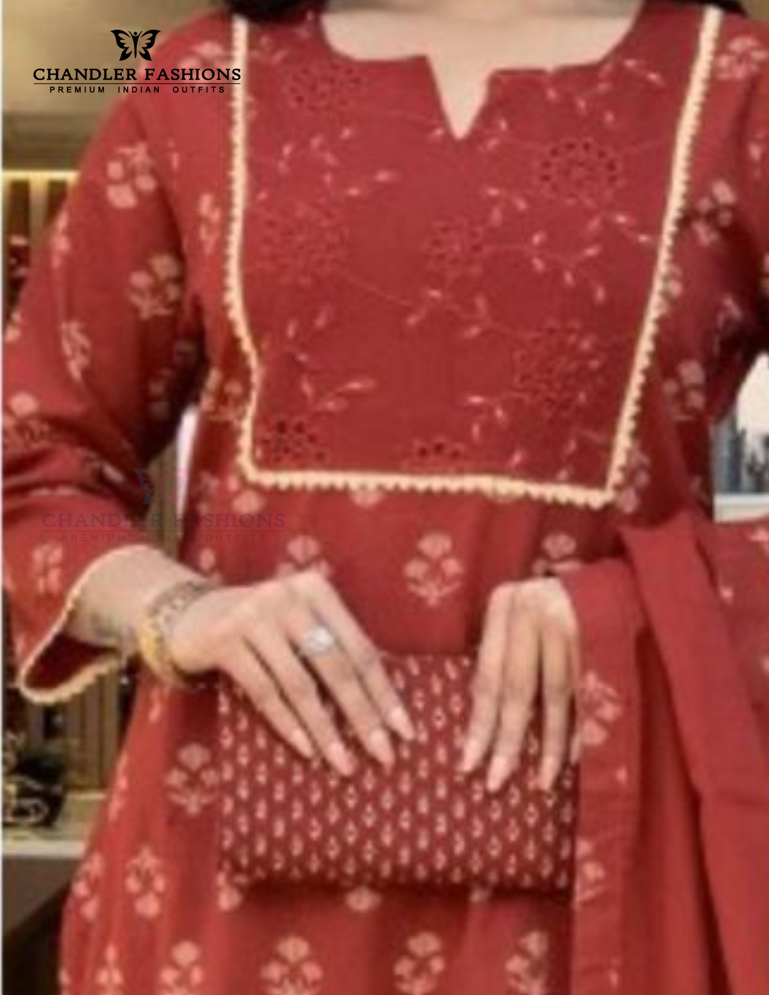 Pretty Red Salwar Suits With Dupatta Set For Women Near Me