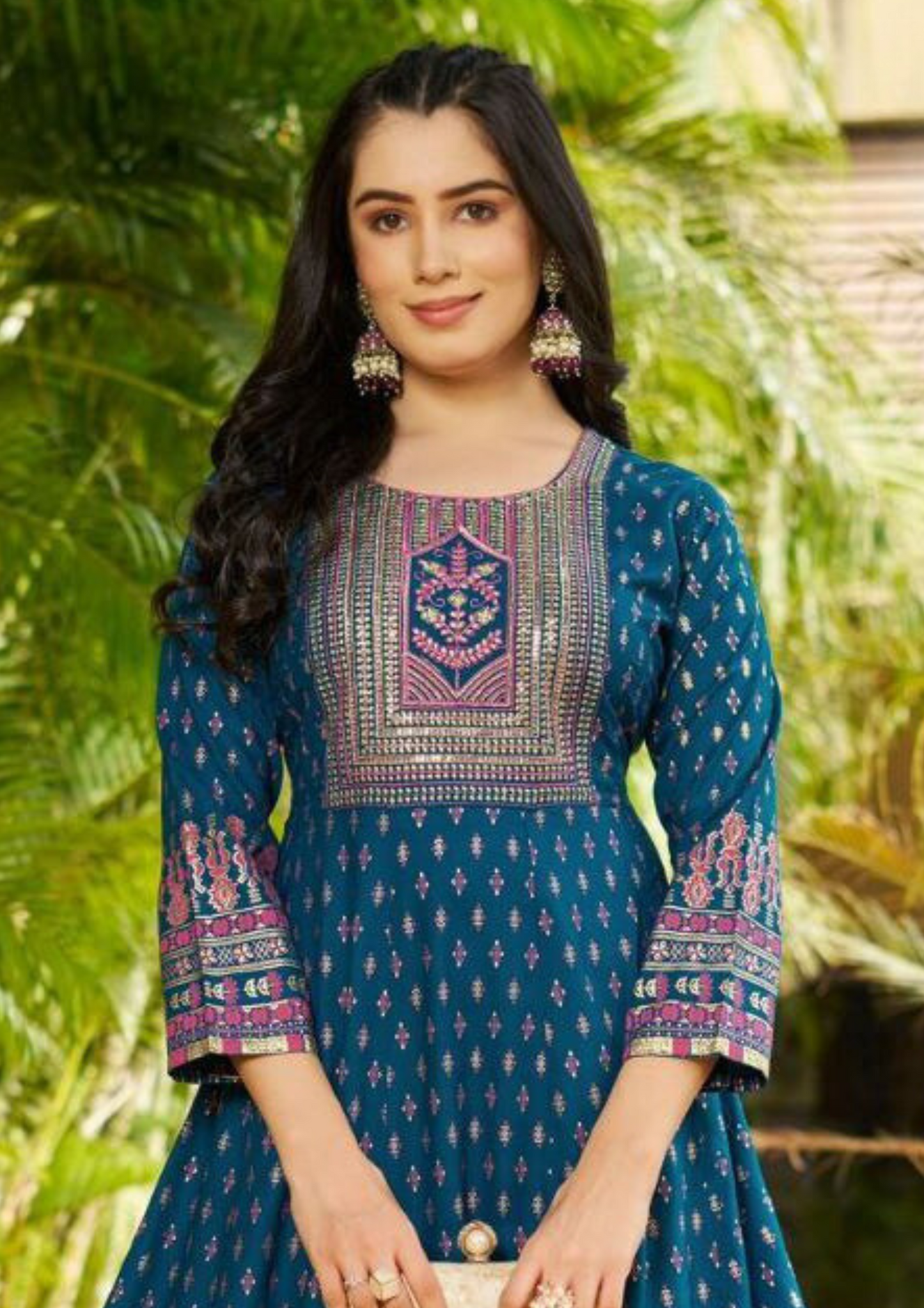 Blue Color Rayon Kurti Near Me