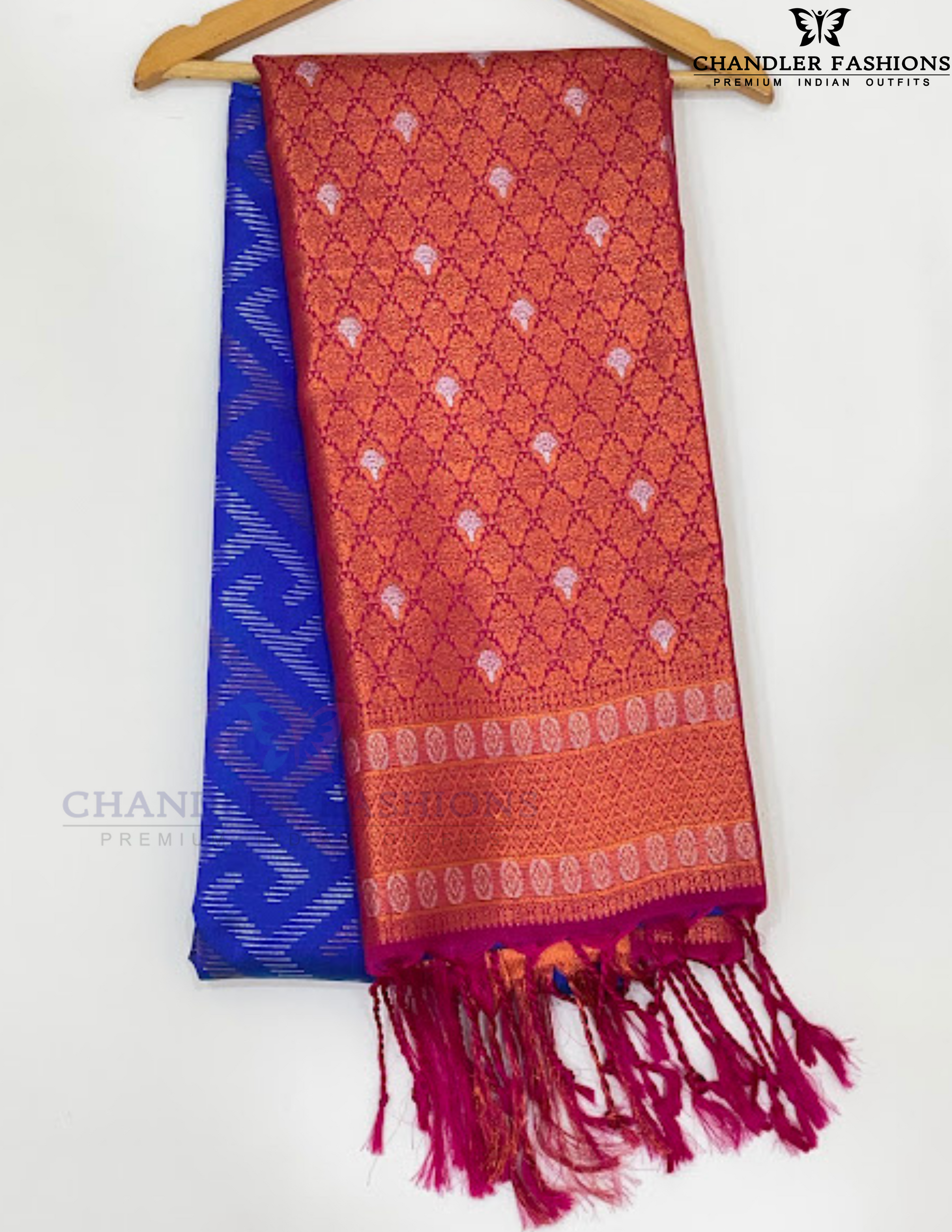 Blue Color Soft Silk Saree With Contrast Rich Pallu For Women Near Me