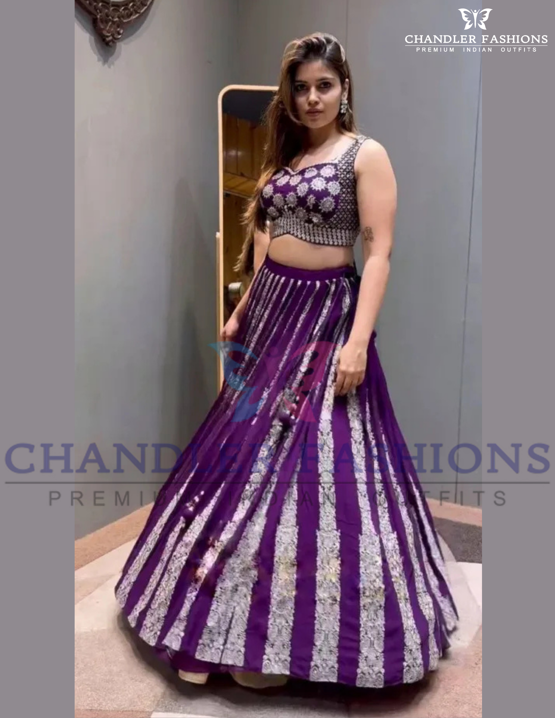Sequins Work Wedding Lehenga Choli Near Me