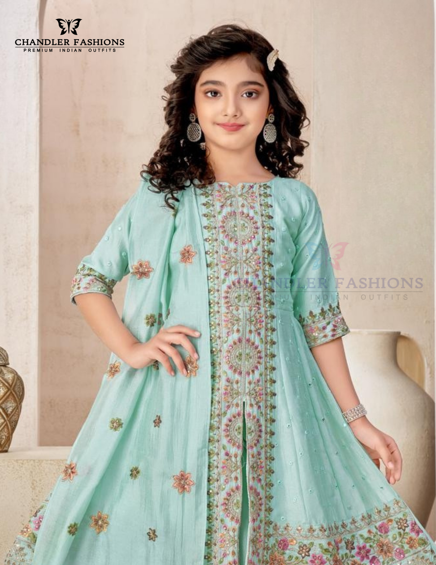 Beautiful Chanderi Embroidery Work Kurti Suit With Dupatta For Girls Near Me