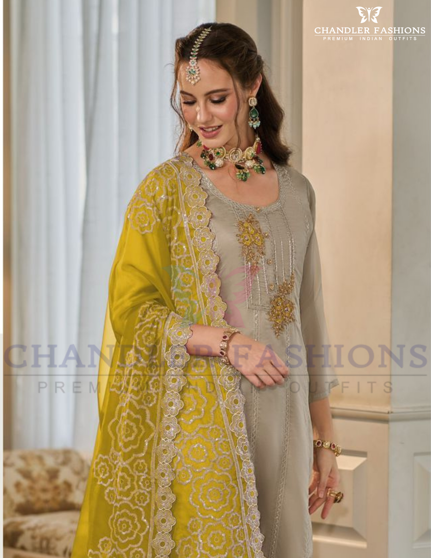 Organza With Embroidery Salwar Suits With Dupatta Near Me