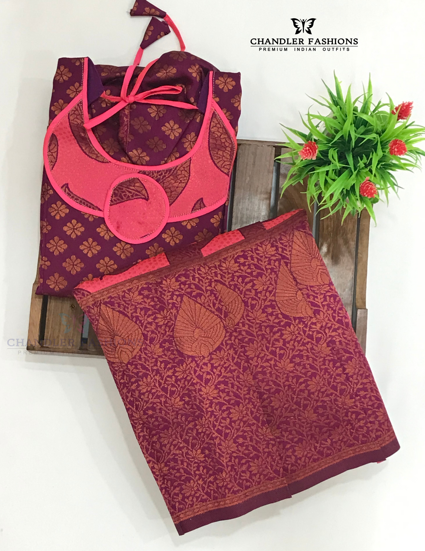 Pretty Purple Color Silk Langa Sets With Zari Work Near Me