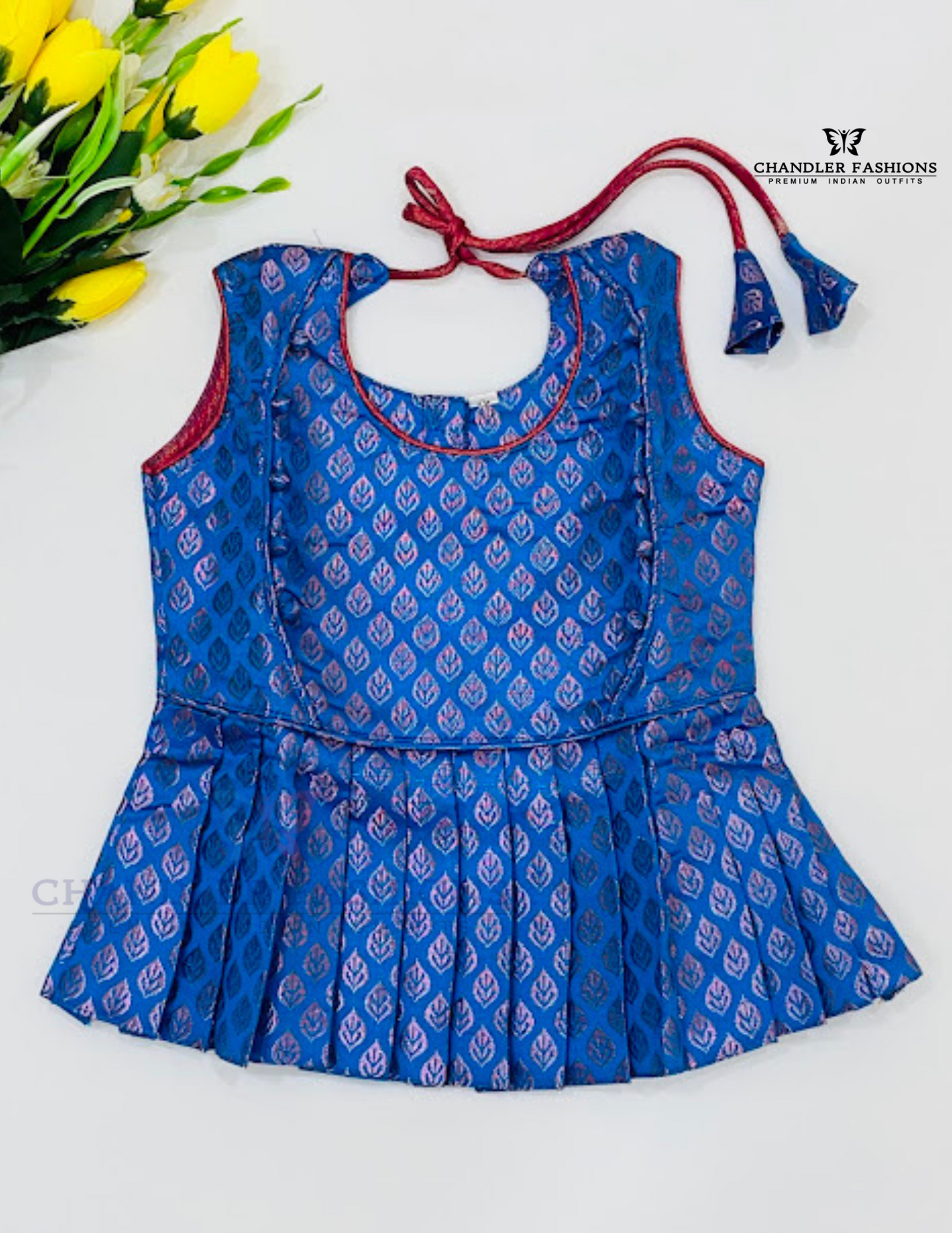 Blue Color Art Silk Langa Sets For Girls In Mesa