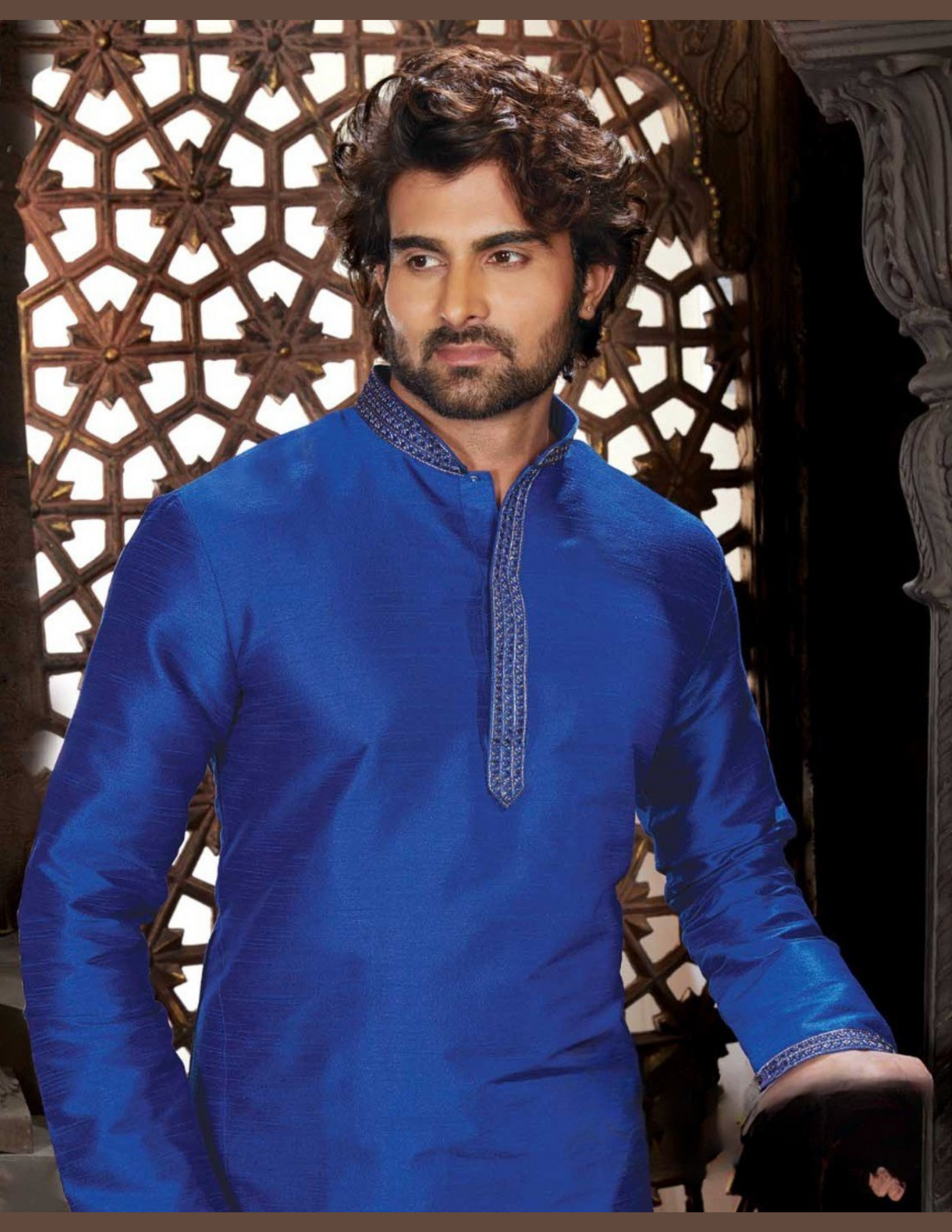 Royal Blue Color Lace Work With Pajama Near Me