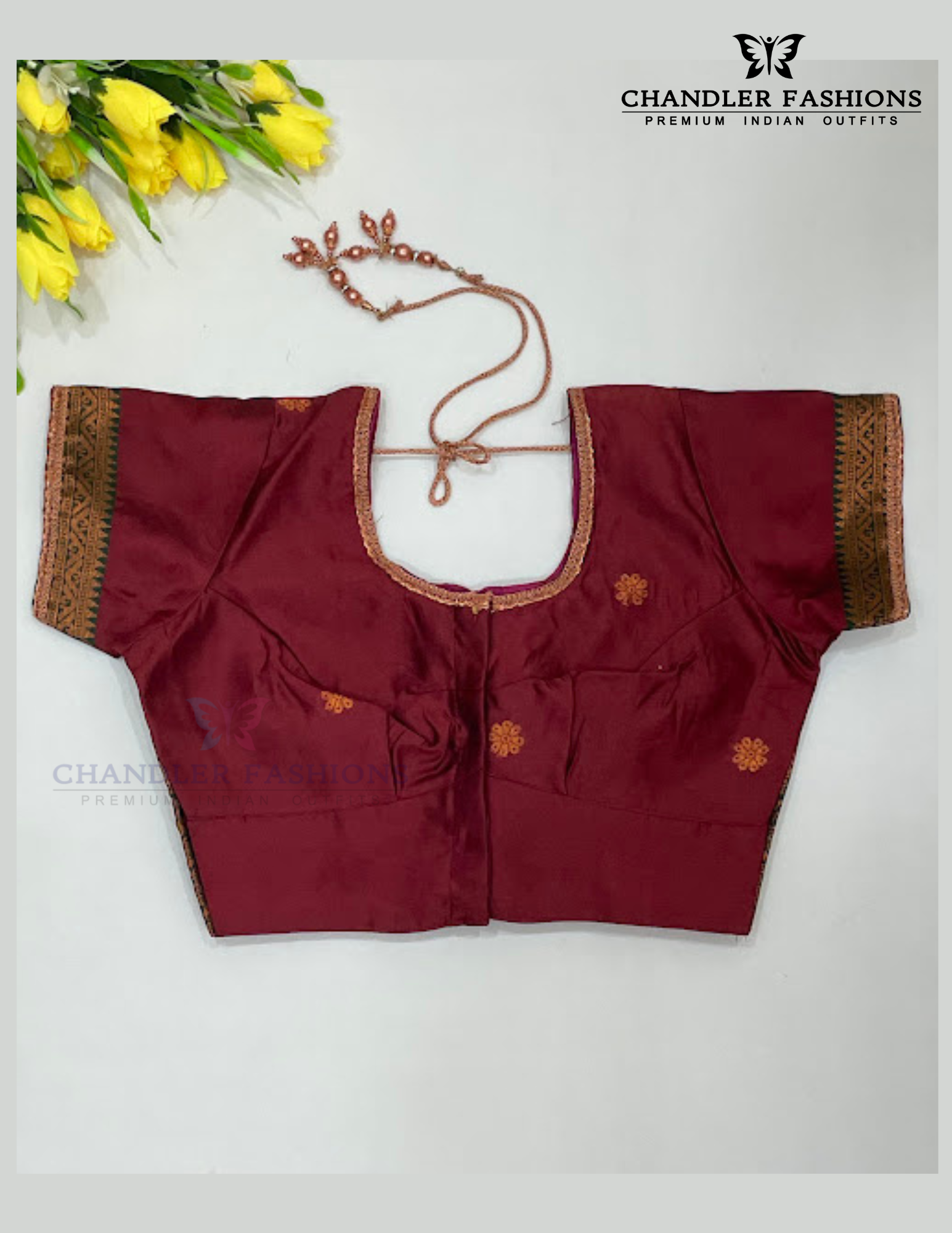 Dark Maroon Colored Art Silk Half Saree Sets In Tempe