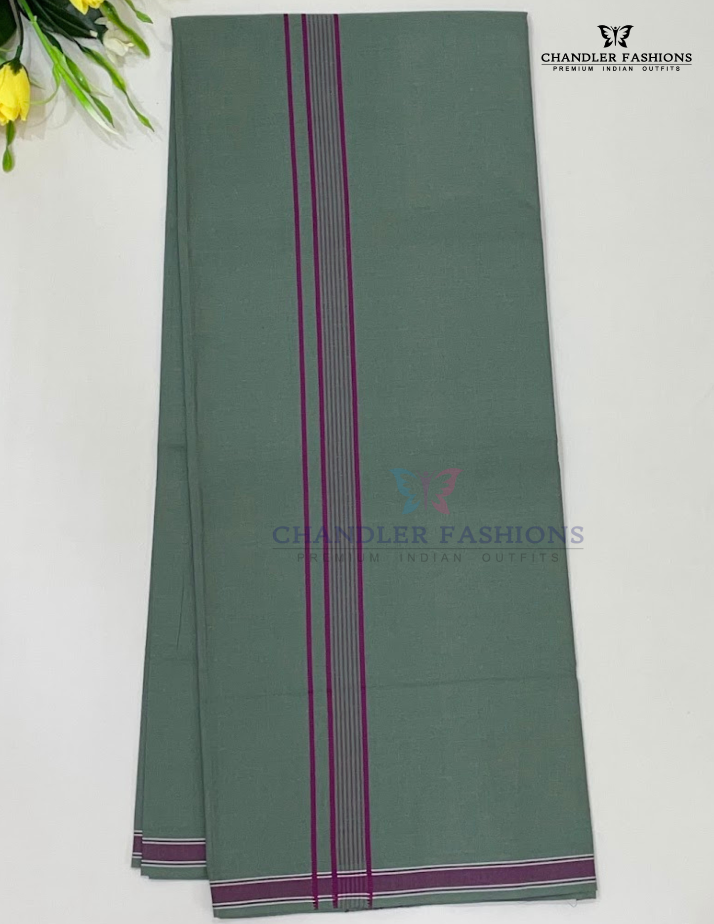 Charming Pale Green Color Cotton Dhoti Near Me
