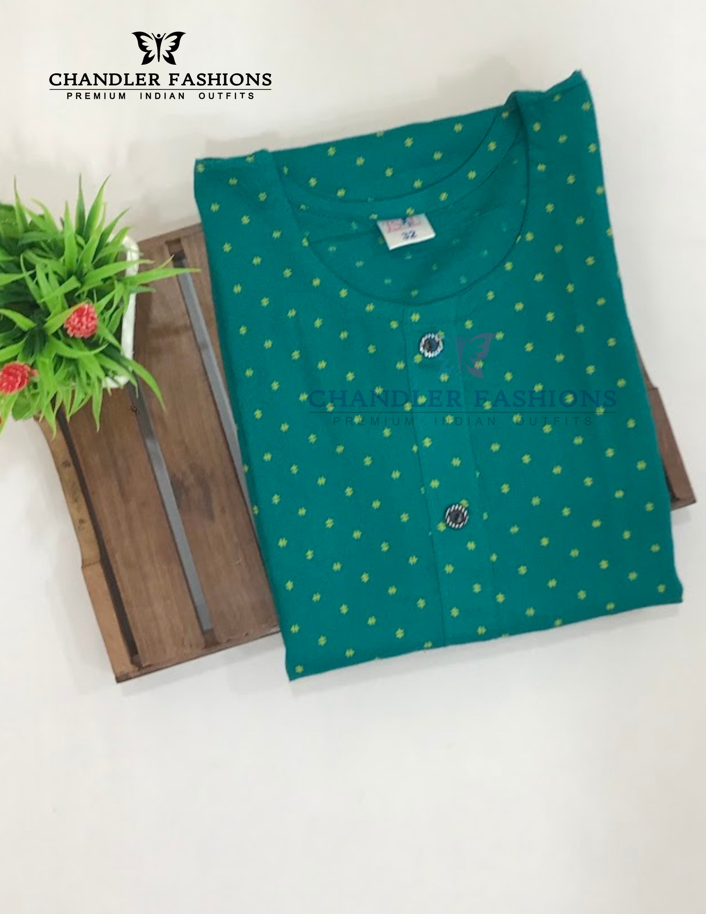 Attractive Green Color Rayon With Printed Work Kurti In USA