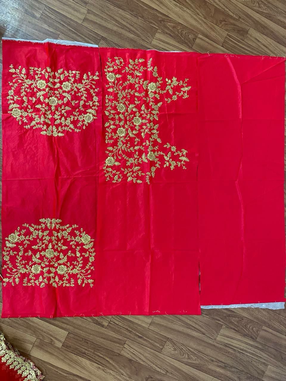 Attractive Red Color Designer Embroidered Satin Silk Lehenga Choli For Women In Tempe