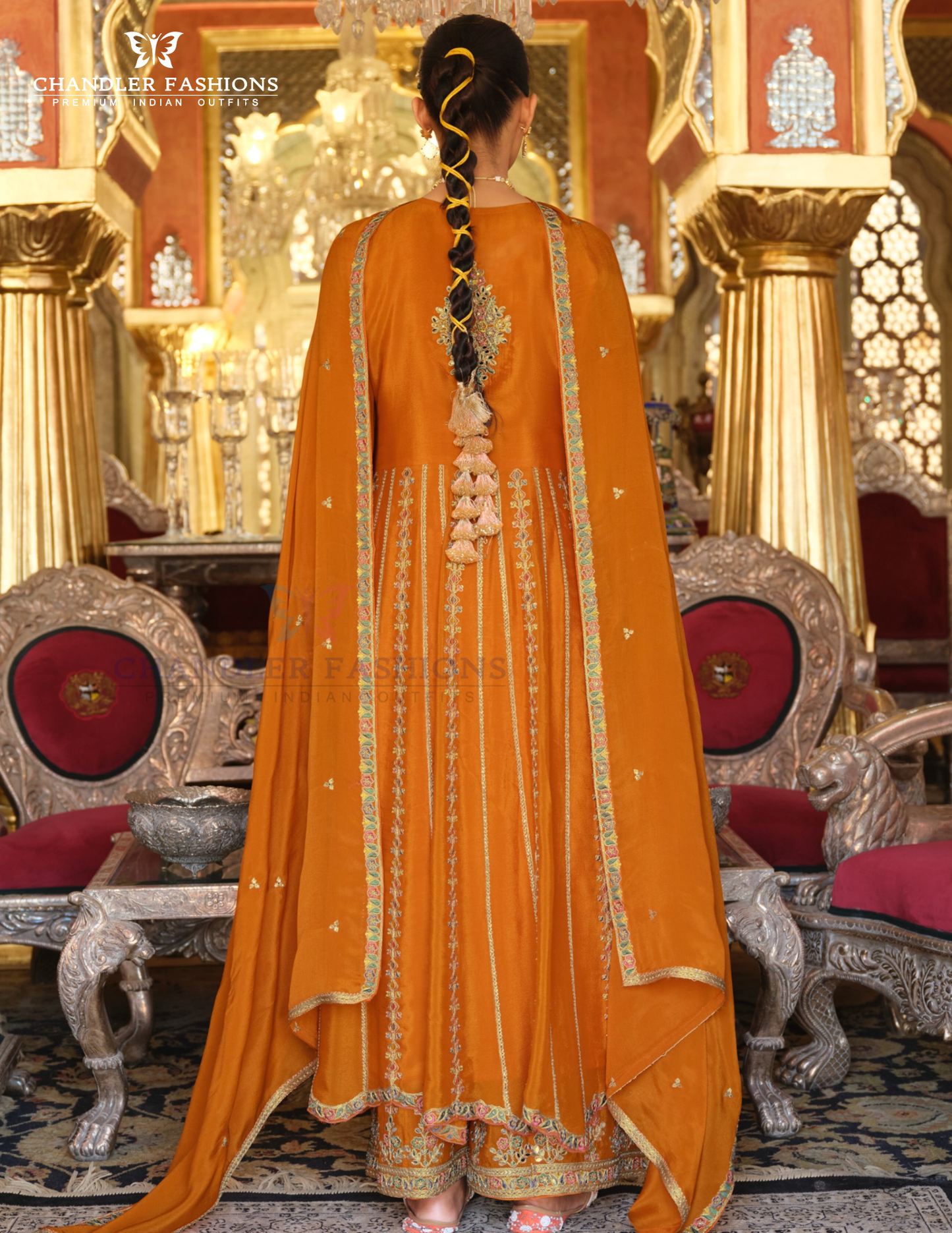 Orange Palazzo Suits For Women In Arizona