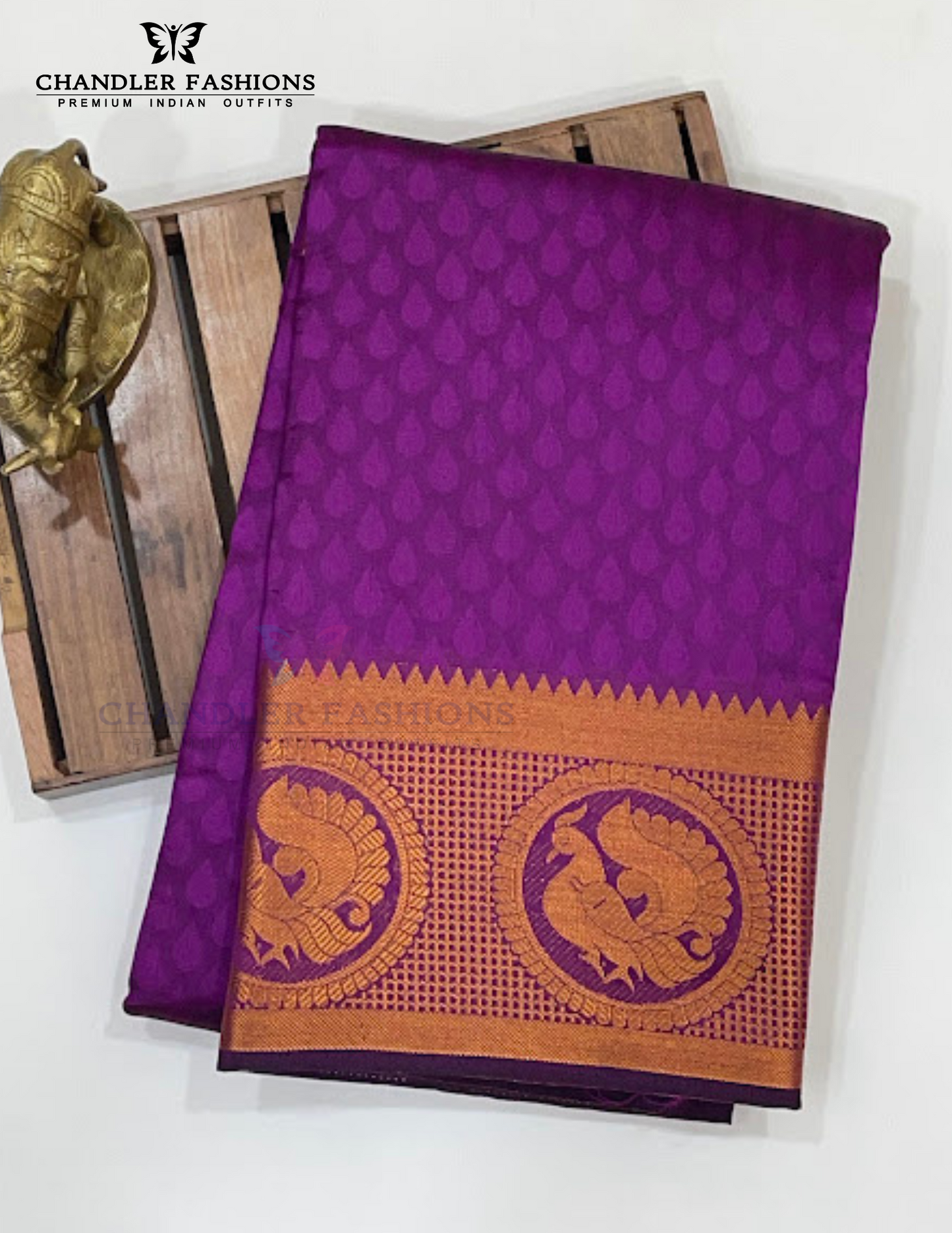 Purple Art Silk Saree With Designer Zari Work In USA