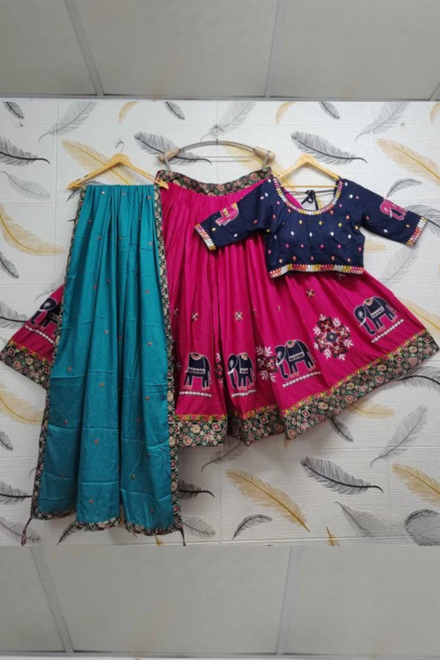 Elegant Pink Color Embroidery Work Chaniya Choli For Women