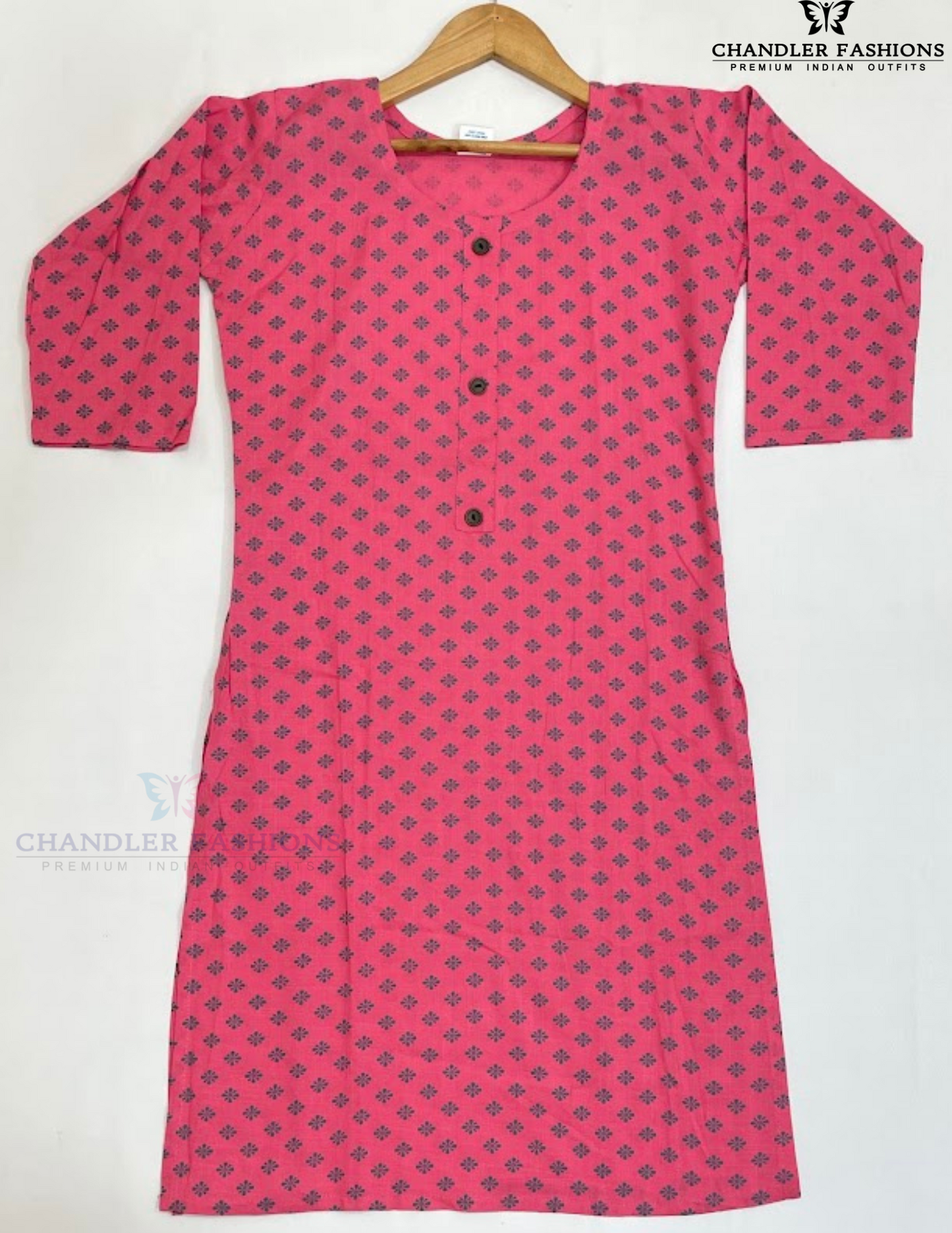 Pleasing Pink Color Rayon With Printed Work Kurti In Mesa