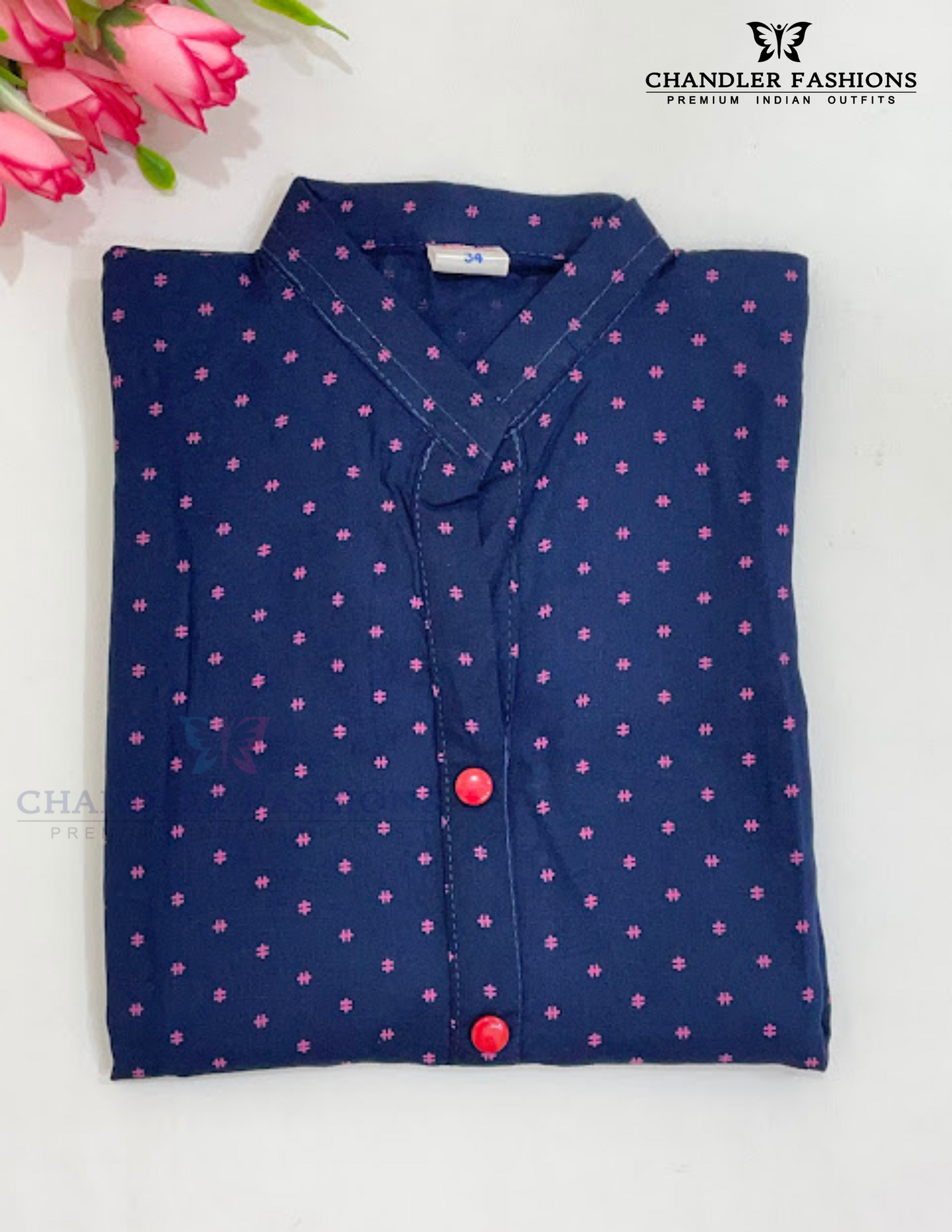 Attractive Blue Color With Printed Work Rayon Kurti For Girls Near Me
