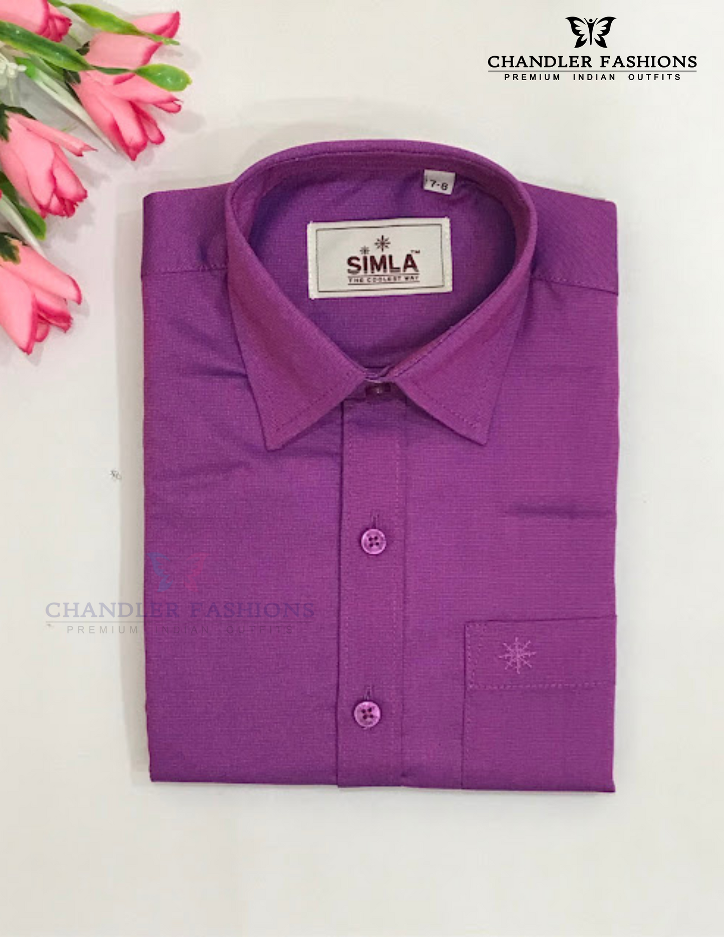 Stunning Purple Cotton Shirt With Tissue Zari Work Dhoti Set In USA