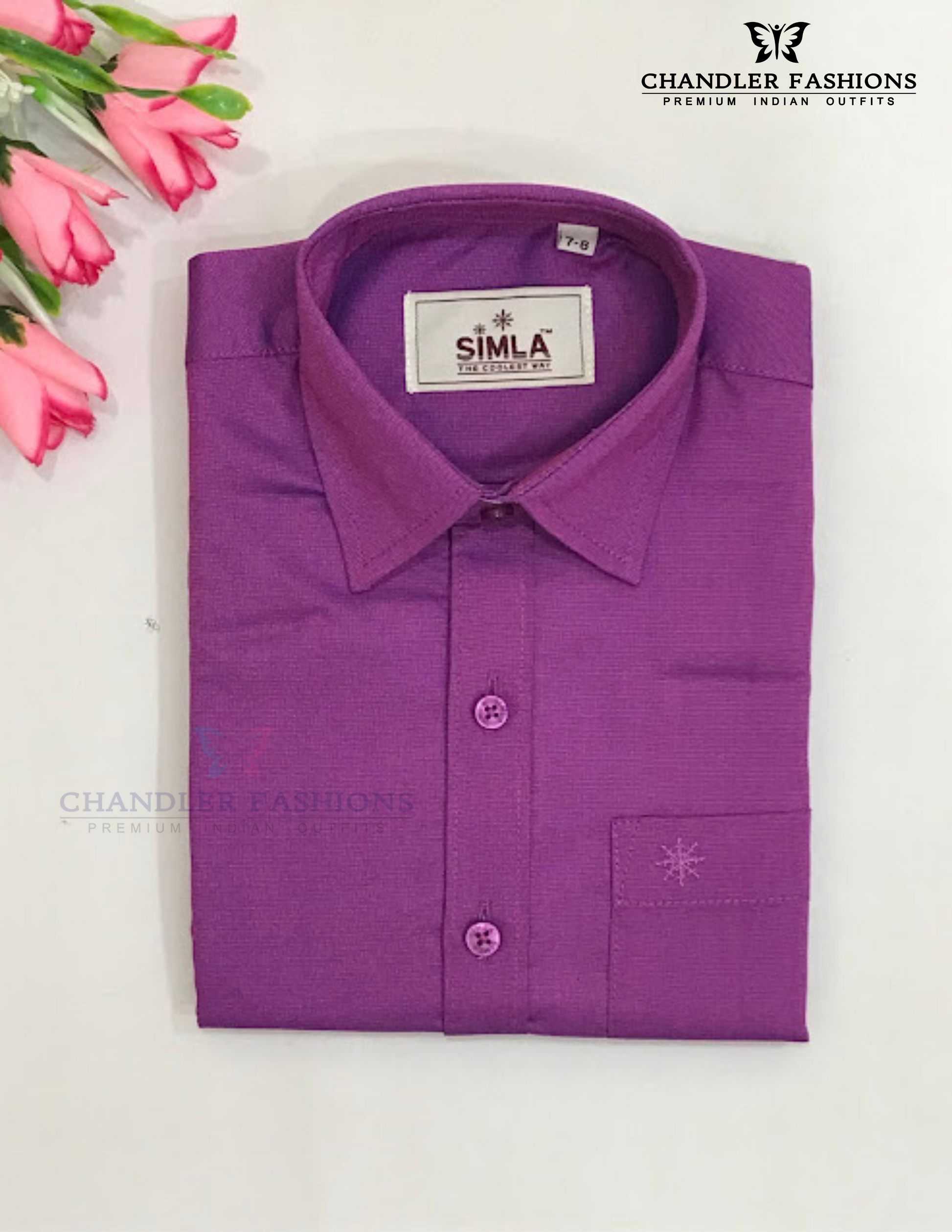 Stunning Purple Cotton Shirt With Tissue Zari Work Dhoti Set In USA