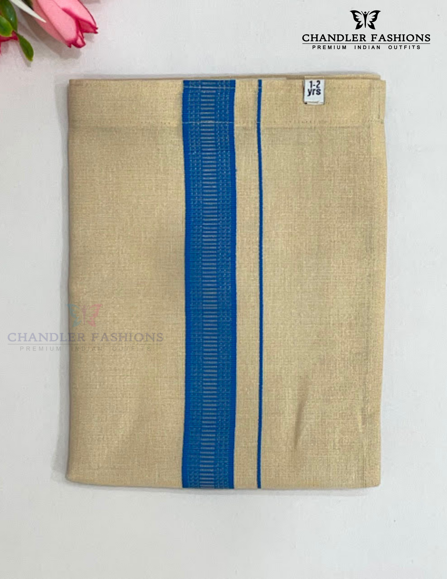 Alluring Blue Color Cotton Shirt With Tissue Zari Work Dhoti Set In Mesa