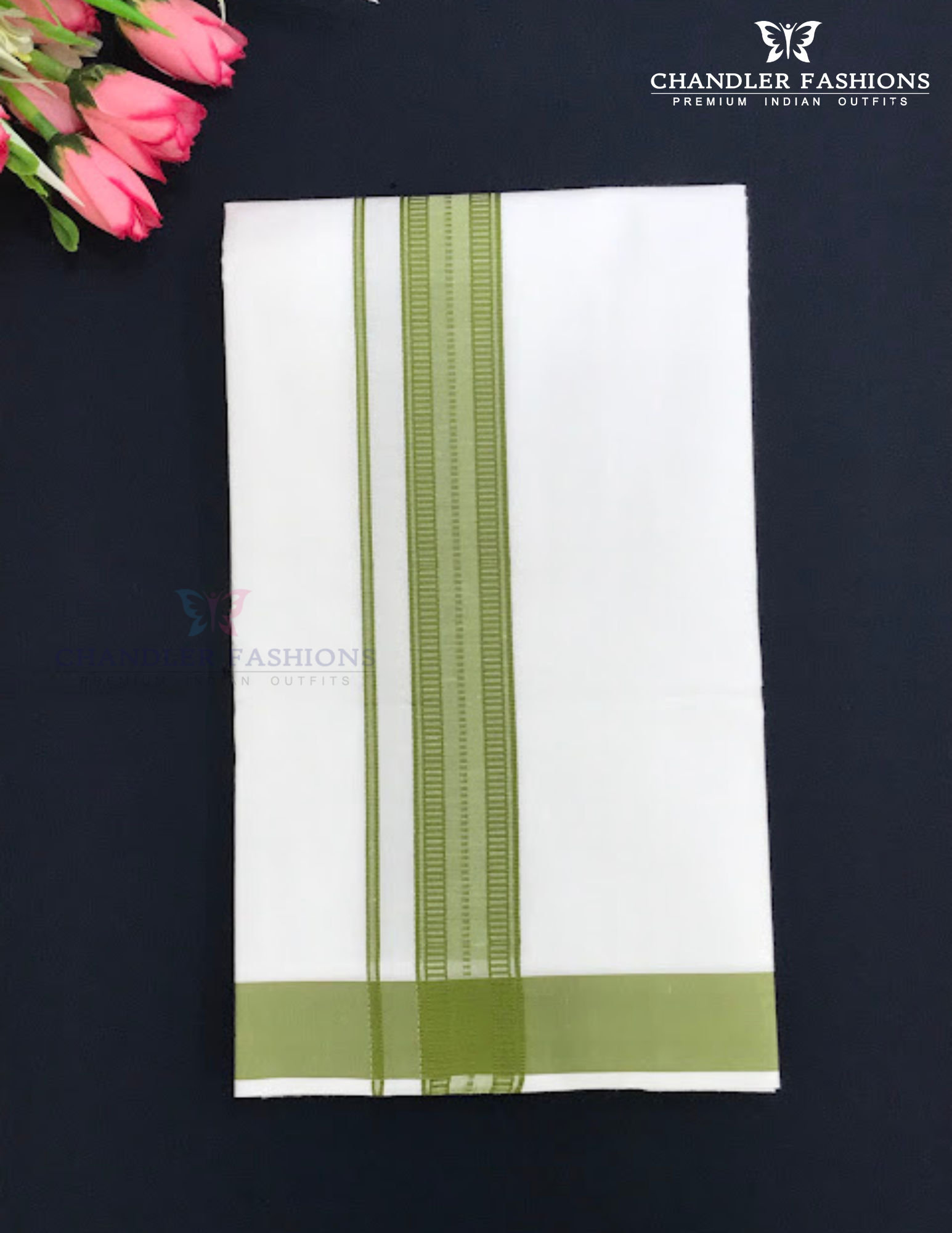 Green Colored Shirt And Dhoti Set In Mesa