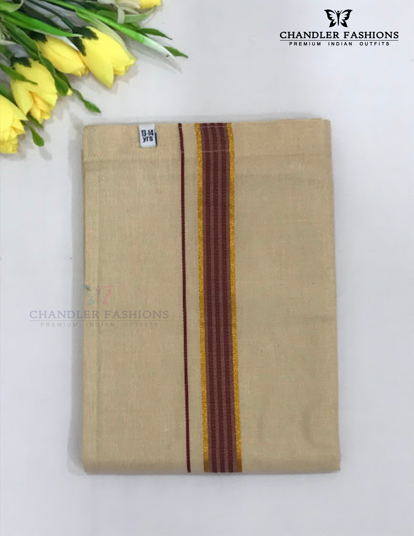 Maroon Color Cotton Shirt With Tissue Zari Work Dhoti Set In Mesa